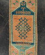 Turkish Mini Rug Oriental Hand Knotted Vintage Rug 1'5" x 2'11" #21245