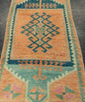 Turkish Mini Rug Oriental Hand Knotted Vintage Rug 1'5" x 2'11" #21245
