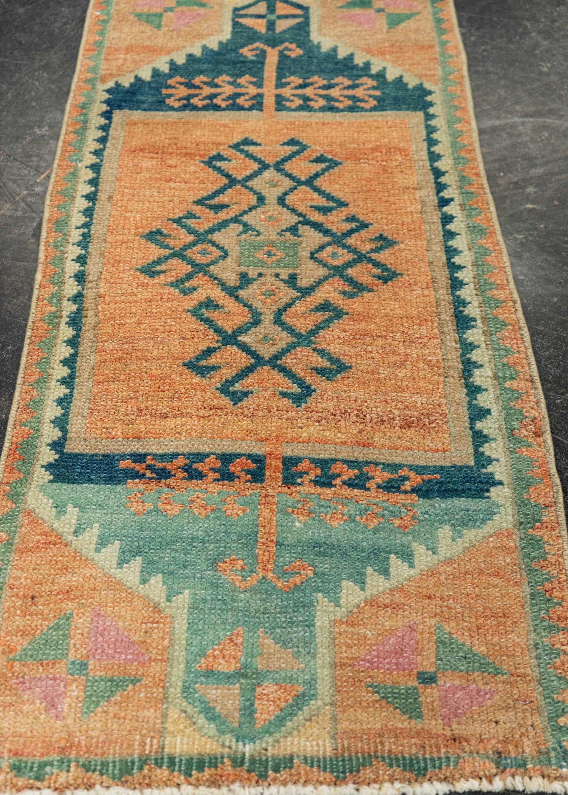 Turkish Mini Rug Oriental Hand Knotted Vintage Rug 1'5" x 2'11" #21245