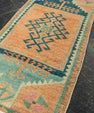 Turkish Mini Rug Oriental Hand Knotted Vintage Rug 1'5" x 2'11" #21245