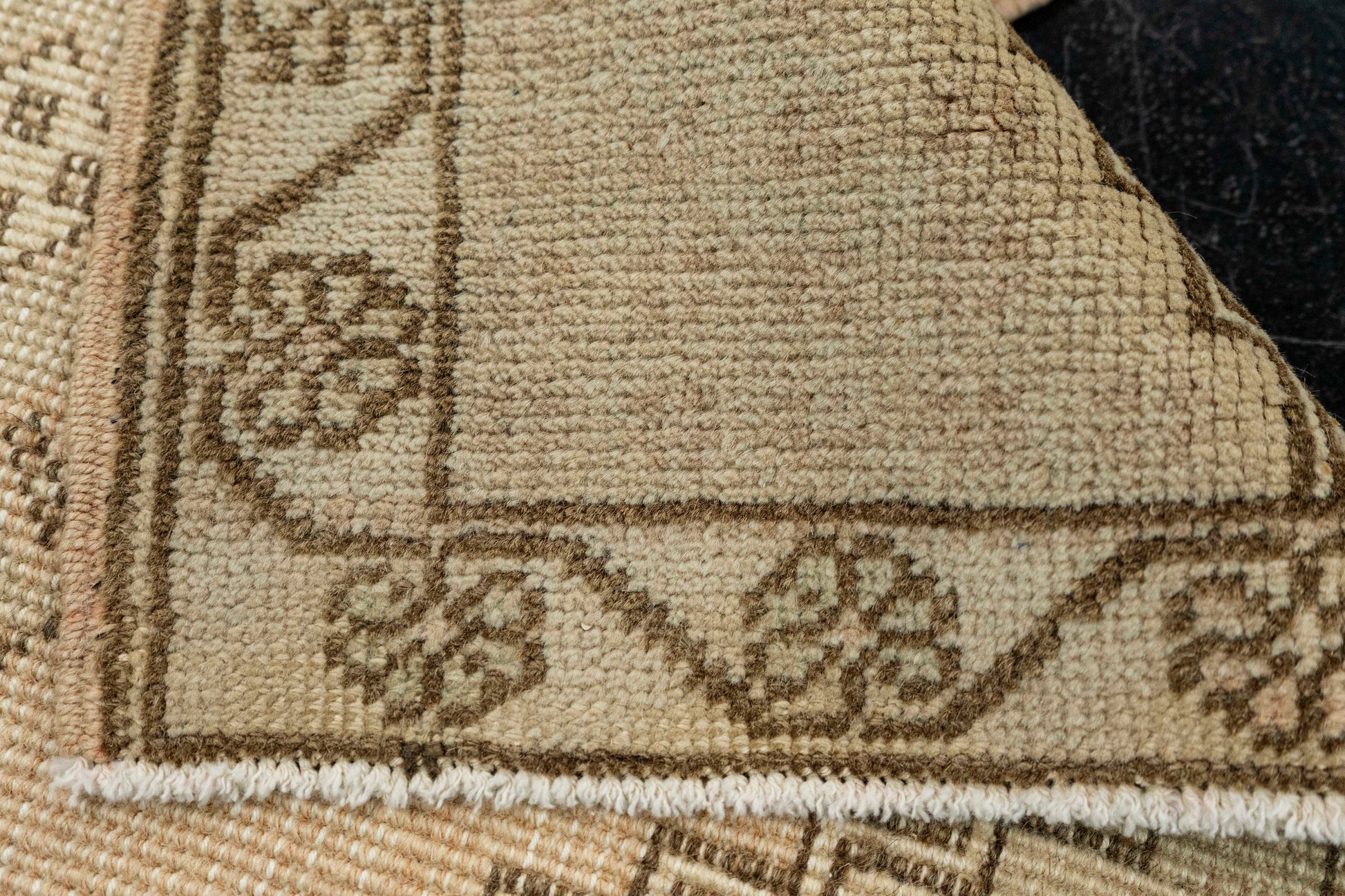 Turkish Mini Rug Oriental Hand Knotted Vintage Rug  1'9" x  3'9" #22073
