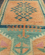 Turkish Mini Rug Oriental Hand Knotted Vintage Rug 1'5" x 2'11" #21245