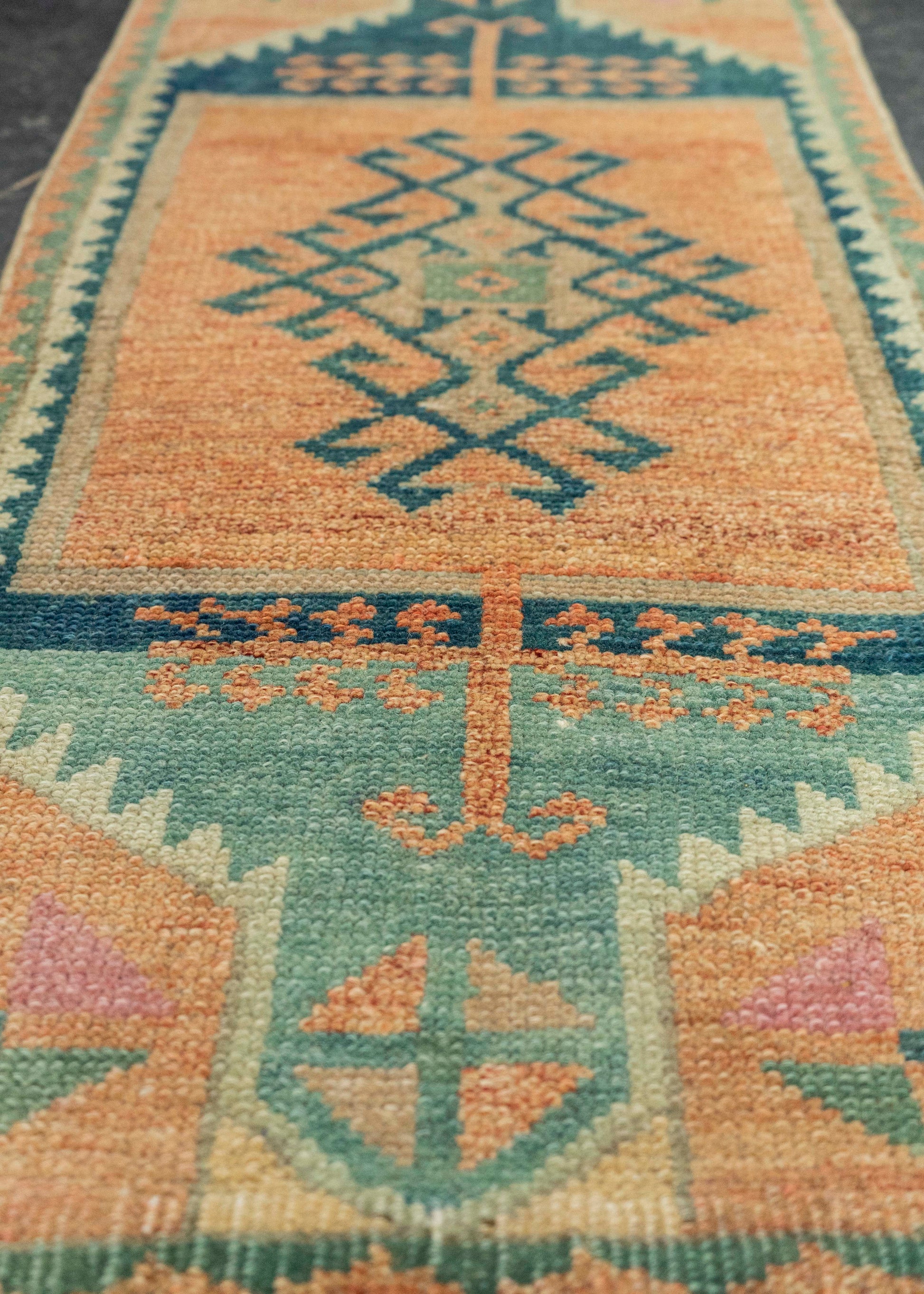 Turkish Mini Rug Oriental Hand Knotted Vintage Rug 1'5" x 2'11" #21245
