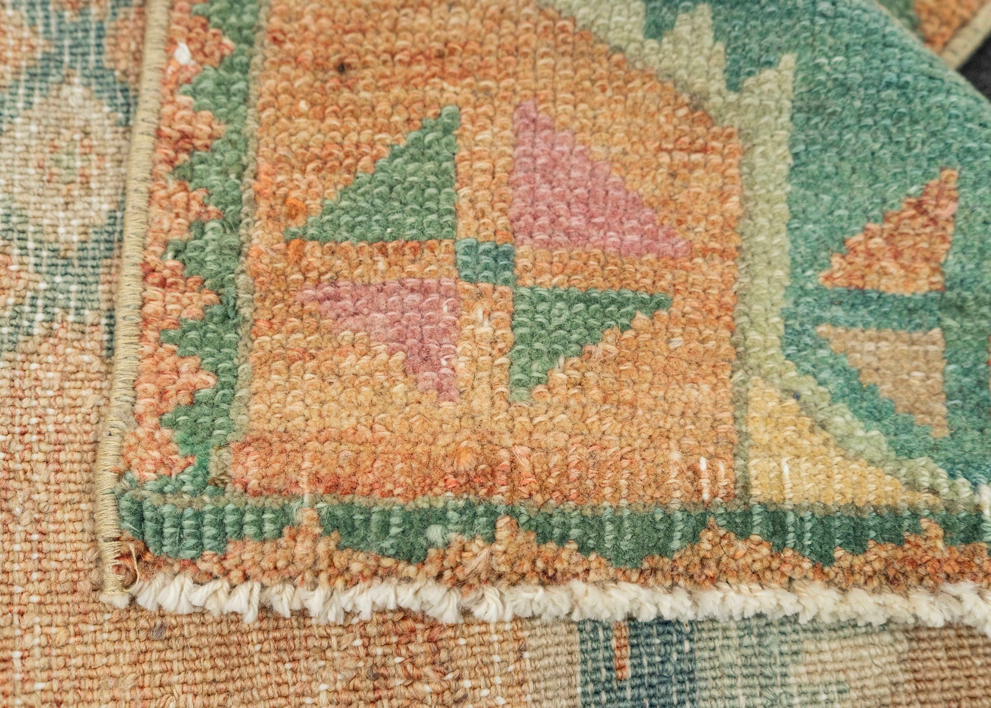Turkish Mini Rug Oriental Hand Knotted Vintage Rug 1'5" x 2'11" #21245