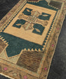 Turkish Mini Rug Oriental Hand Knotted Vintage Rug 1'6" x 3' #21247
