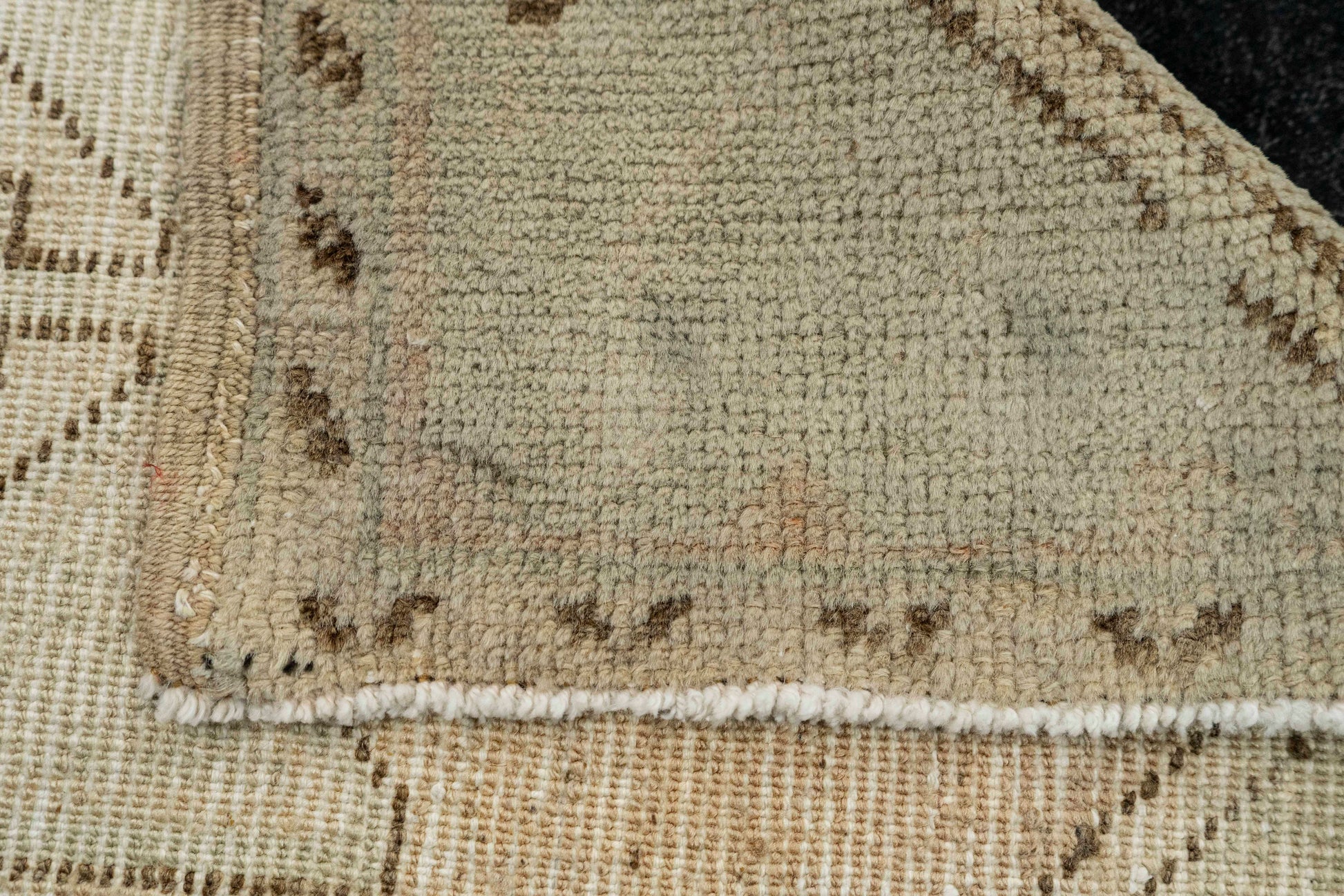 Turkish Mini Rug Oriental Hand Knotted Vintage Rug  1'7" x  3'10" #22029