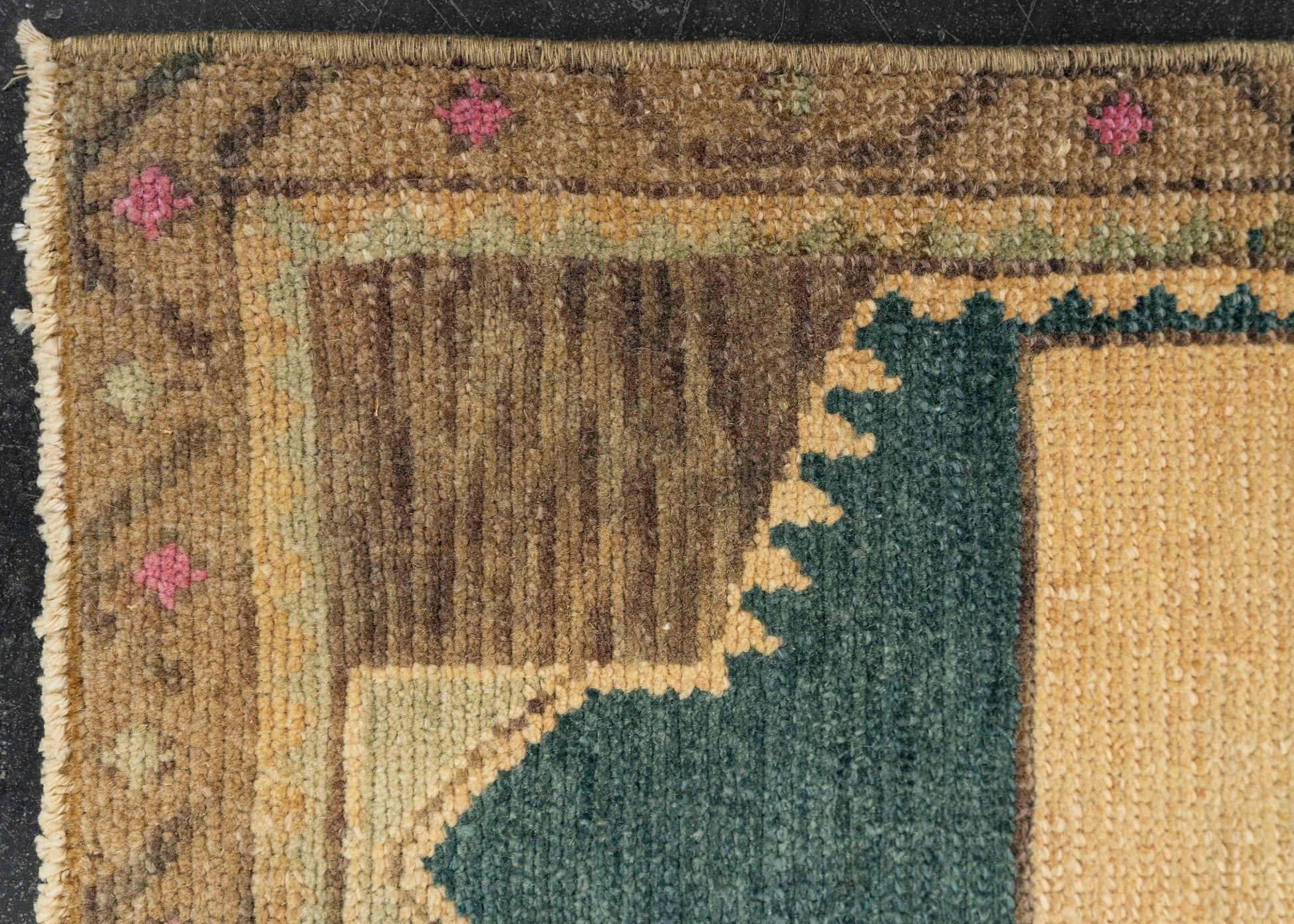 Turkish Mini Rug Oriental Hand Knotted Vintage Rug 1'6" x 3' #21247
