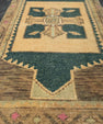 Turkish Mini Rug Oriental Hand Knotted Vintage Rug 1'6" x 3' #21247