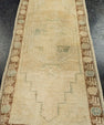 Turkish Mini Rug Oriental Hand Knotted Vintage Rug  1'7" x  3'7" #22106