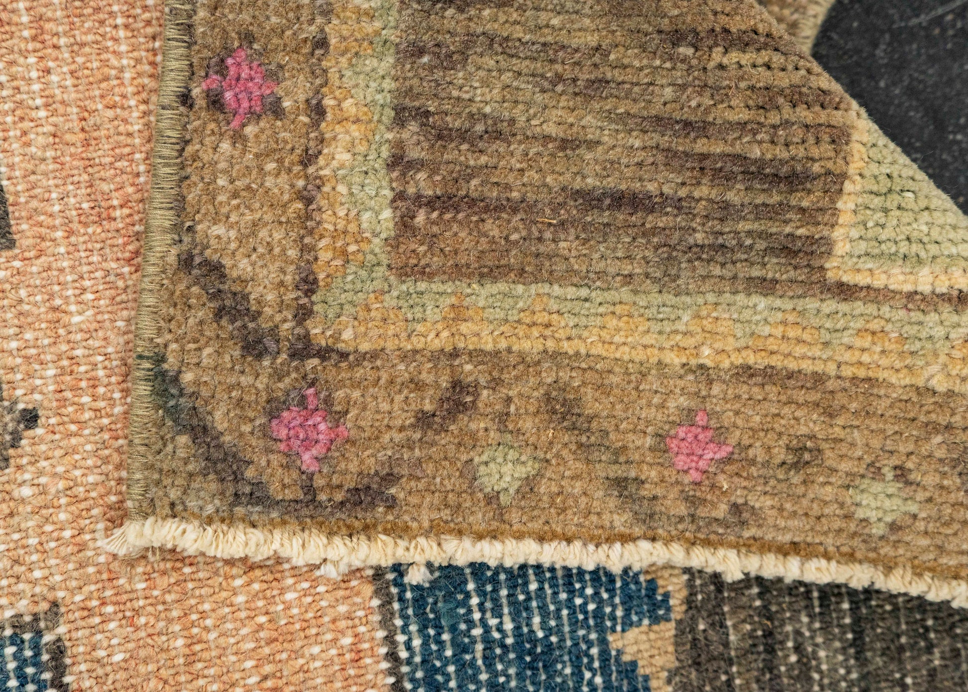 Turkish Mini Rug Oriental Hand Knotted Vintage Rug 1'6" x 3' #21247