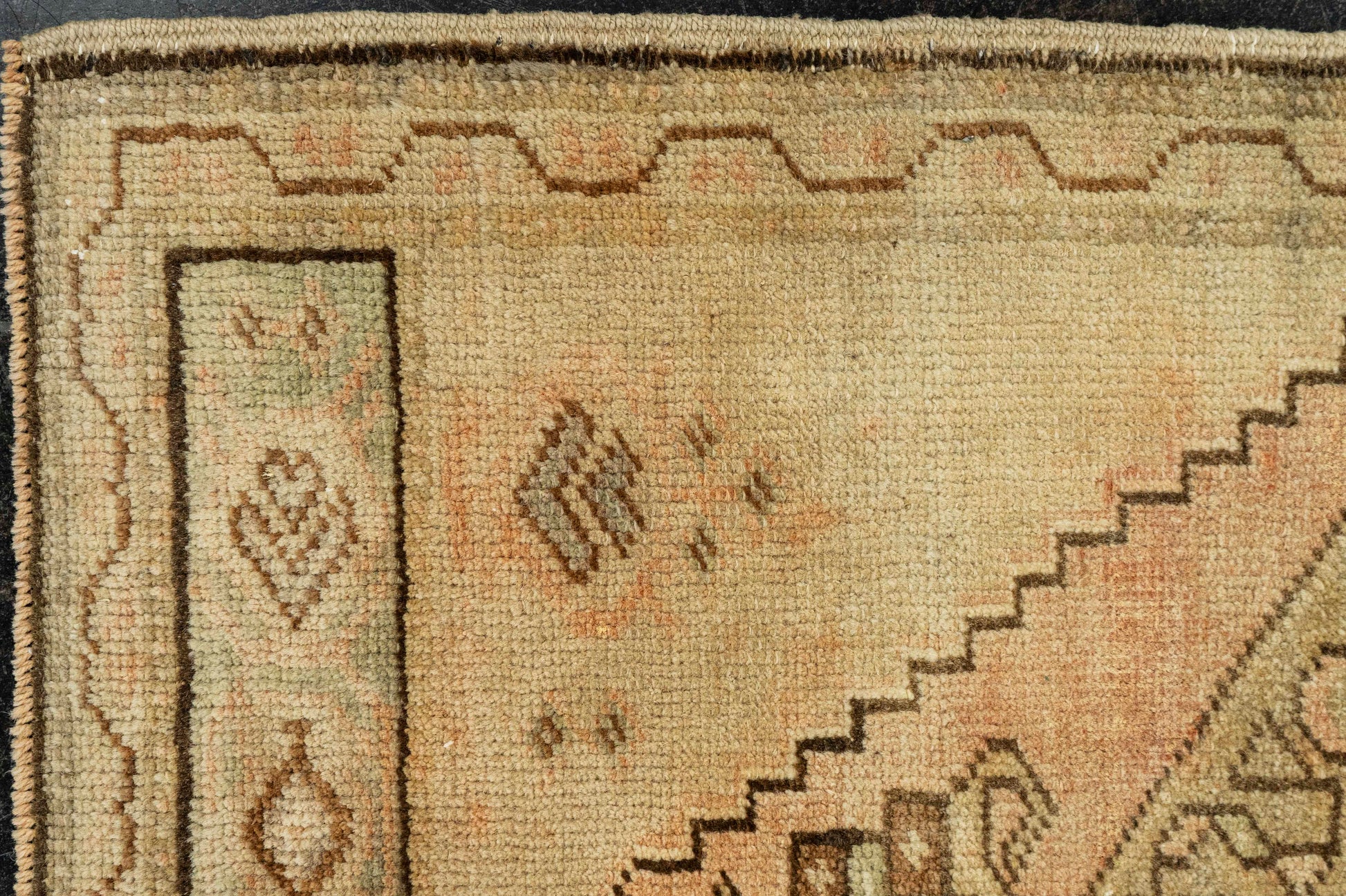 Turkish Mini Rug Oriental Hand Knotted Vintage Rug  1'9" x  3' #22008