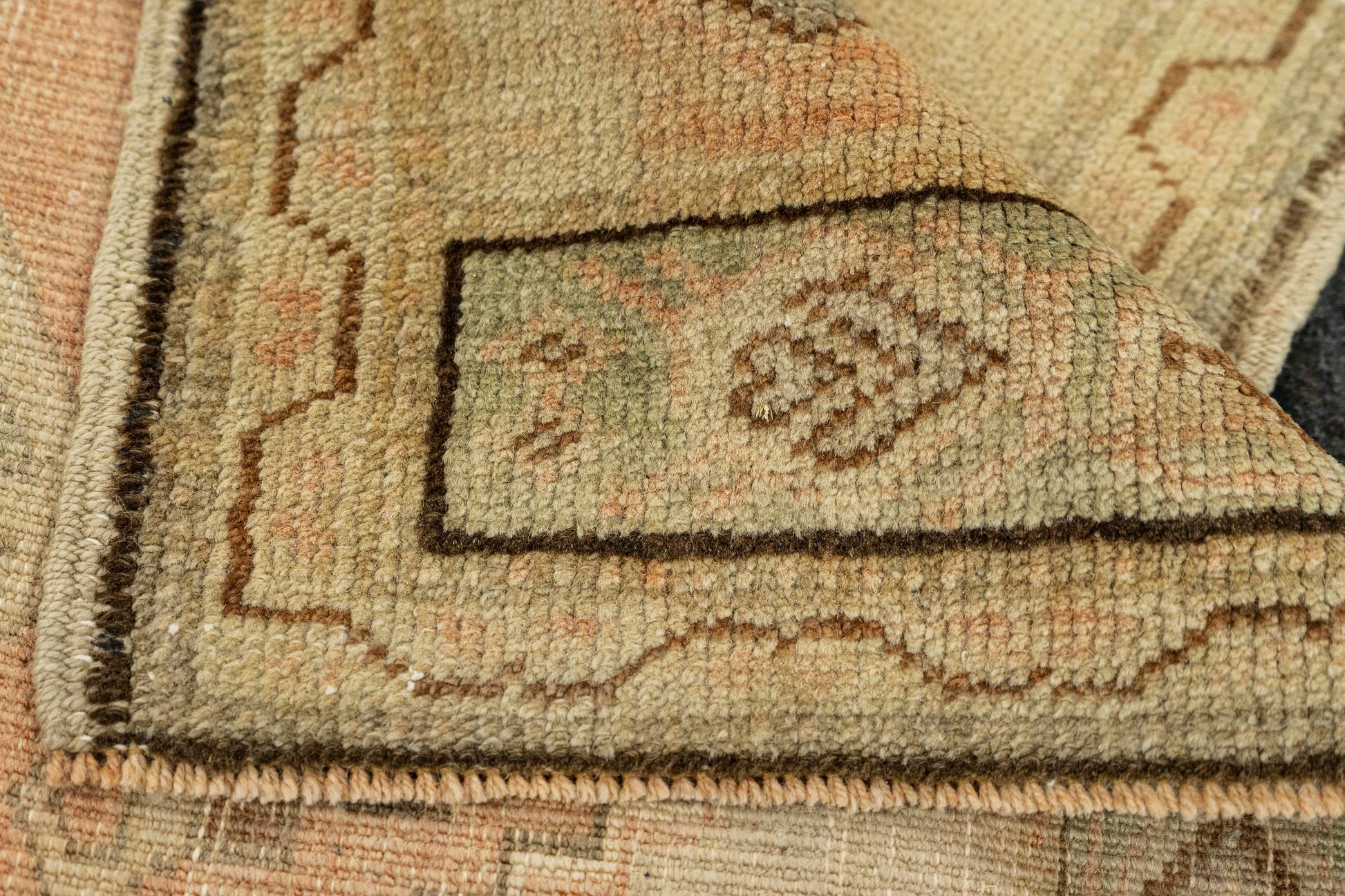 Turkish Mini Rug Oriental Hand Knotted Vintage Rug  1'9" x  3' #22008