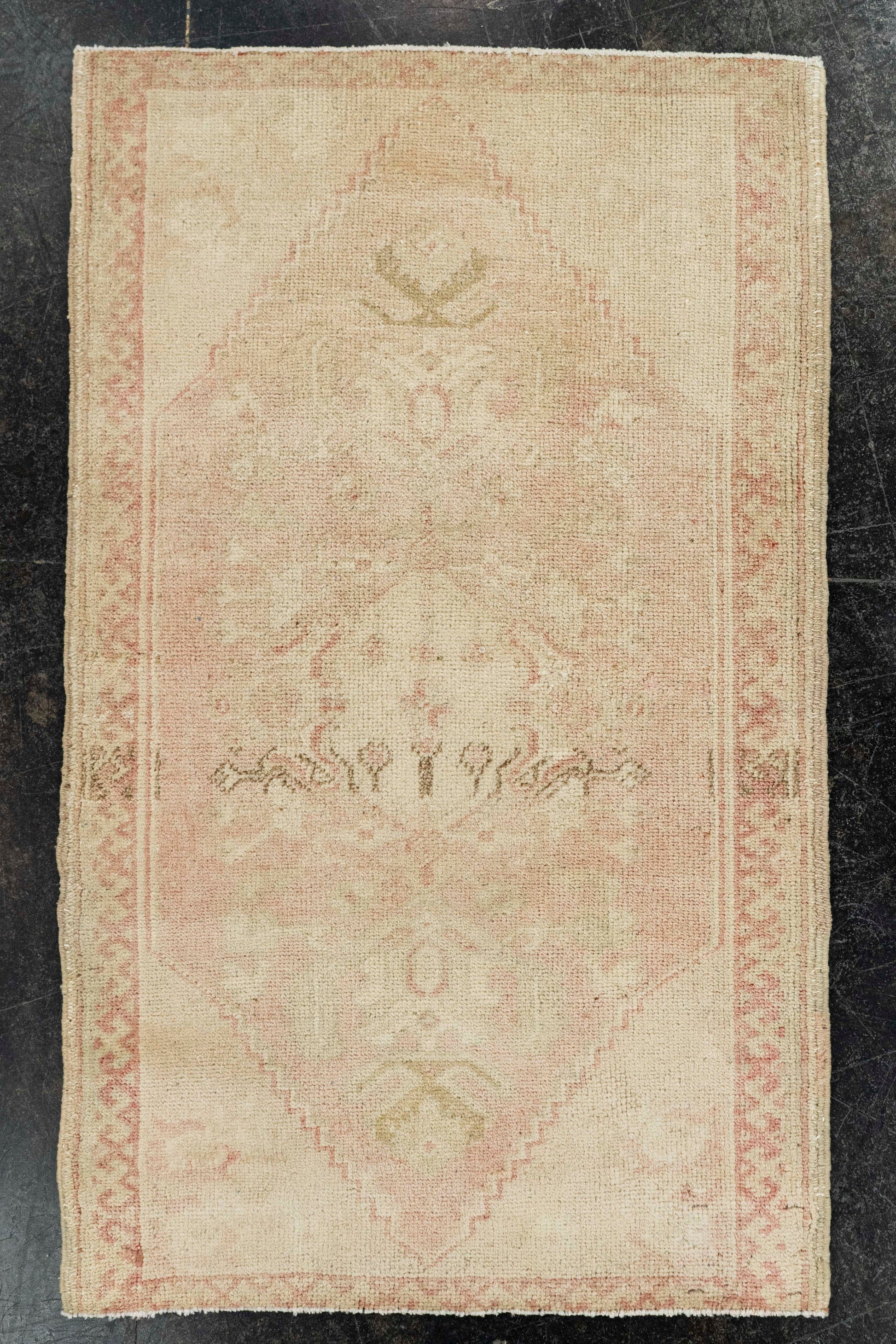 Turkish Mini Rug Oriental Hand Knotted Vintage Rug  1'10" x  3' #22000