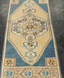 Turkish Mini Rug Oriental Hand Knotted Vintage Rug 1'5" x 3' #21221