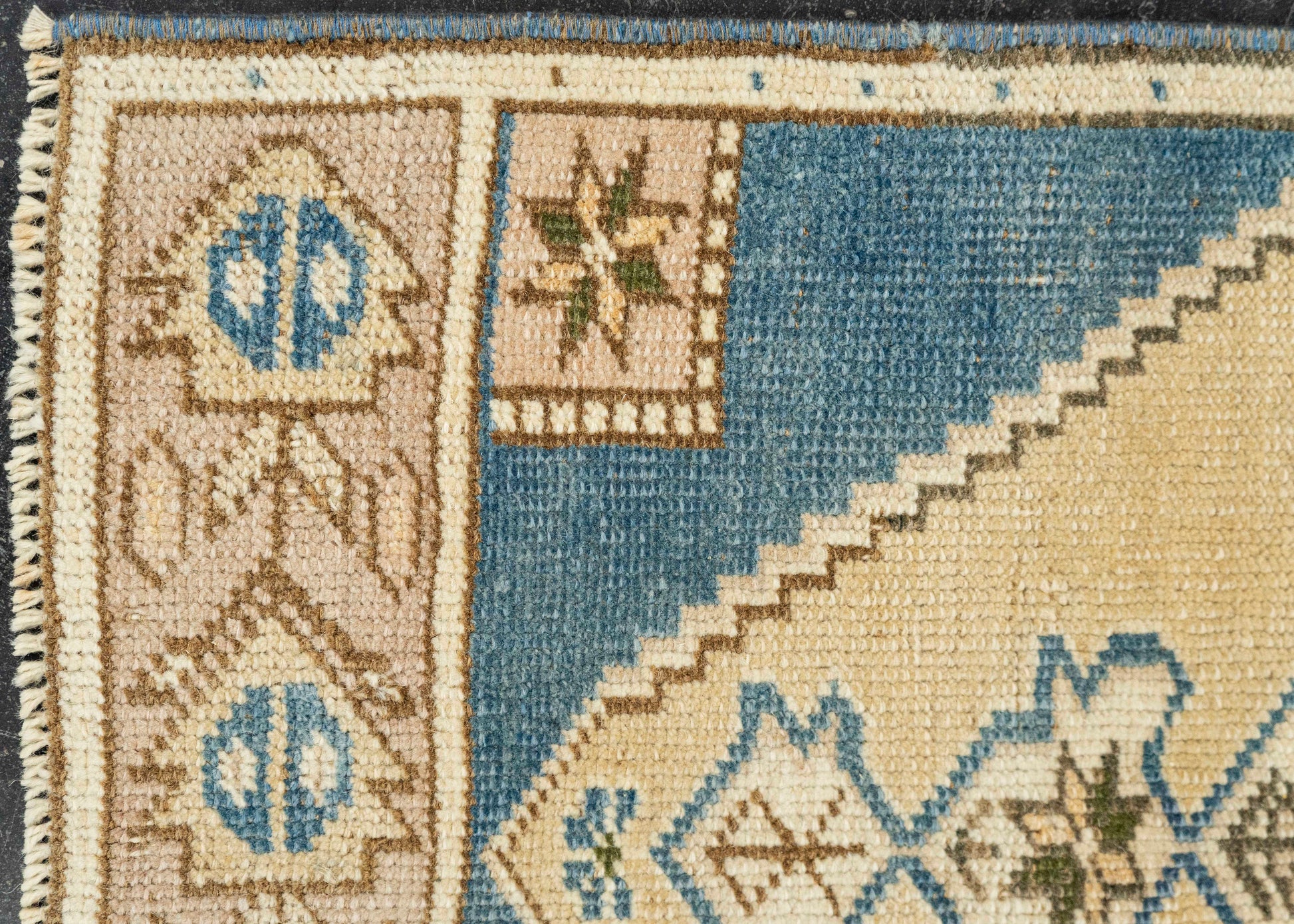 Turkish Mini Rug Oriental Hand Knotted Vintage Rug 1'5" x 3' #21221