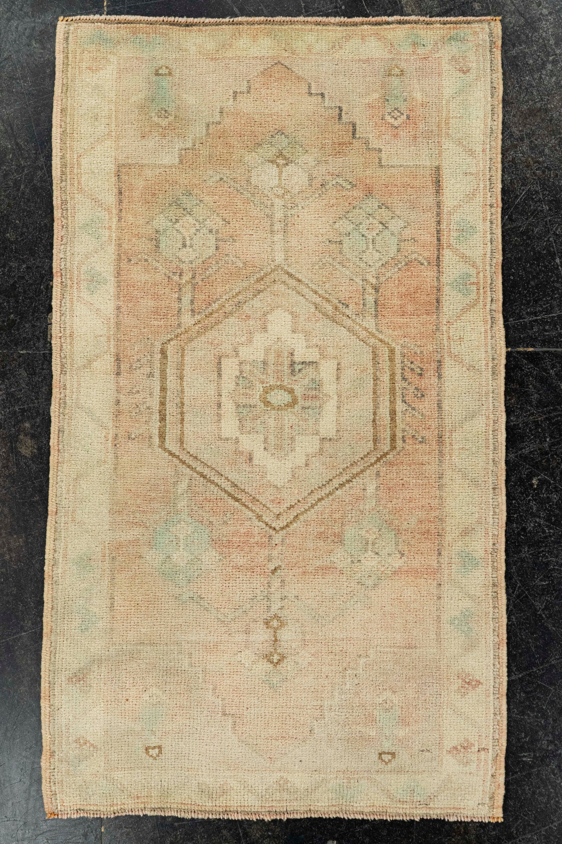 Turkish Mini Rug Oriental Hand Knotted Vintage Rug  1'8" x  2'11" #22030