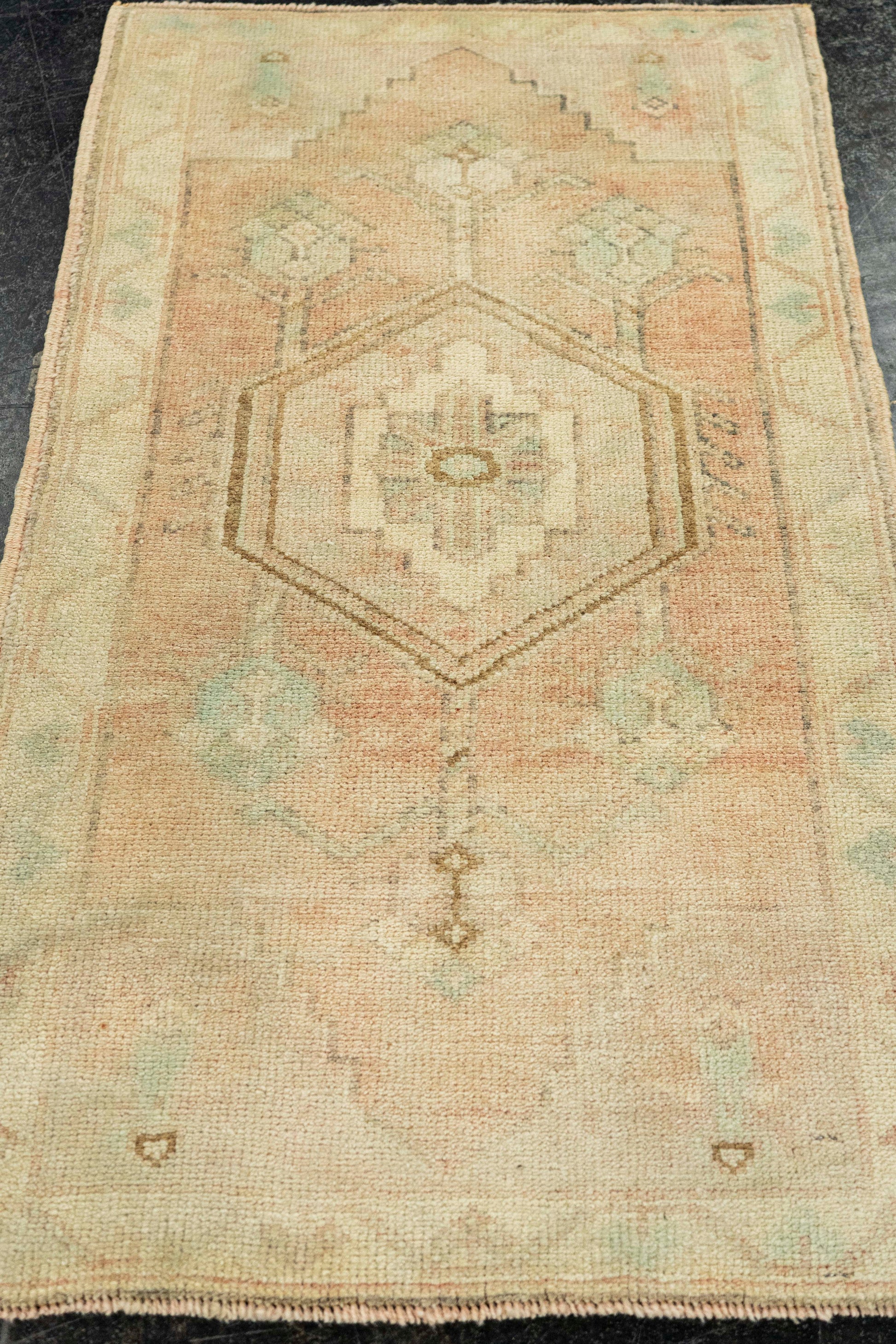 Turkish Mini Rug Oriental Hand Knotted Vintage Rug  1'8" x  2'11" #22030
