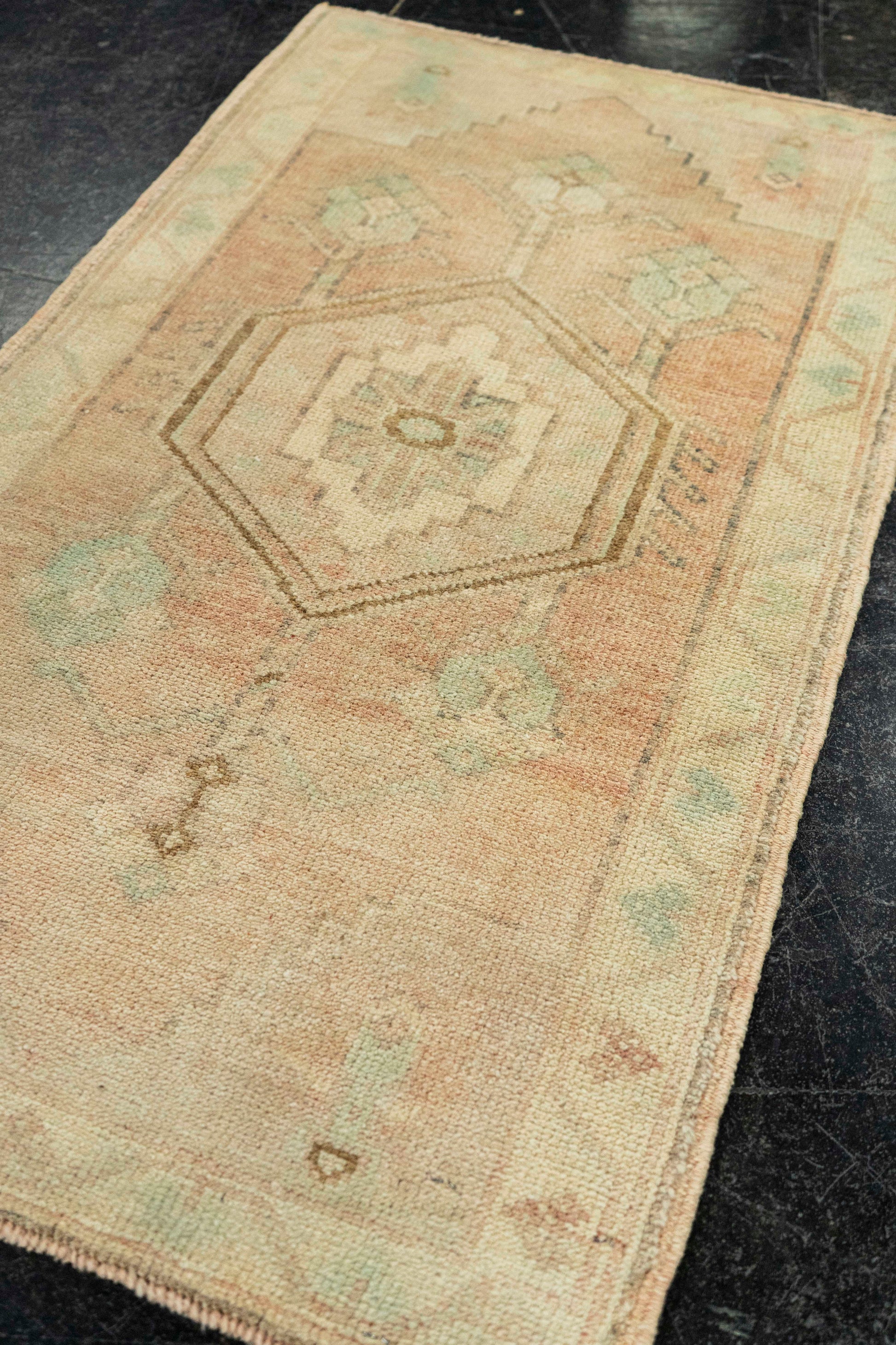 Turkish Mini Rug Oriental Hand Knotted Vintage Rug  1'8" x  2'11" #22030