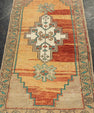 Turkish Mini Rug Oriental Hand Knotted Vintage Rug 1'8" x 3'3" #21222