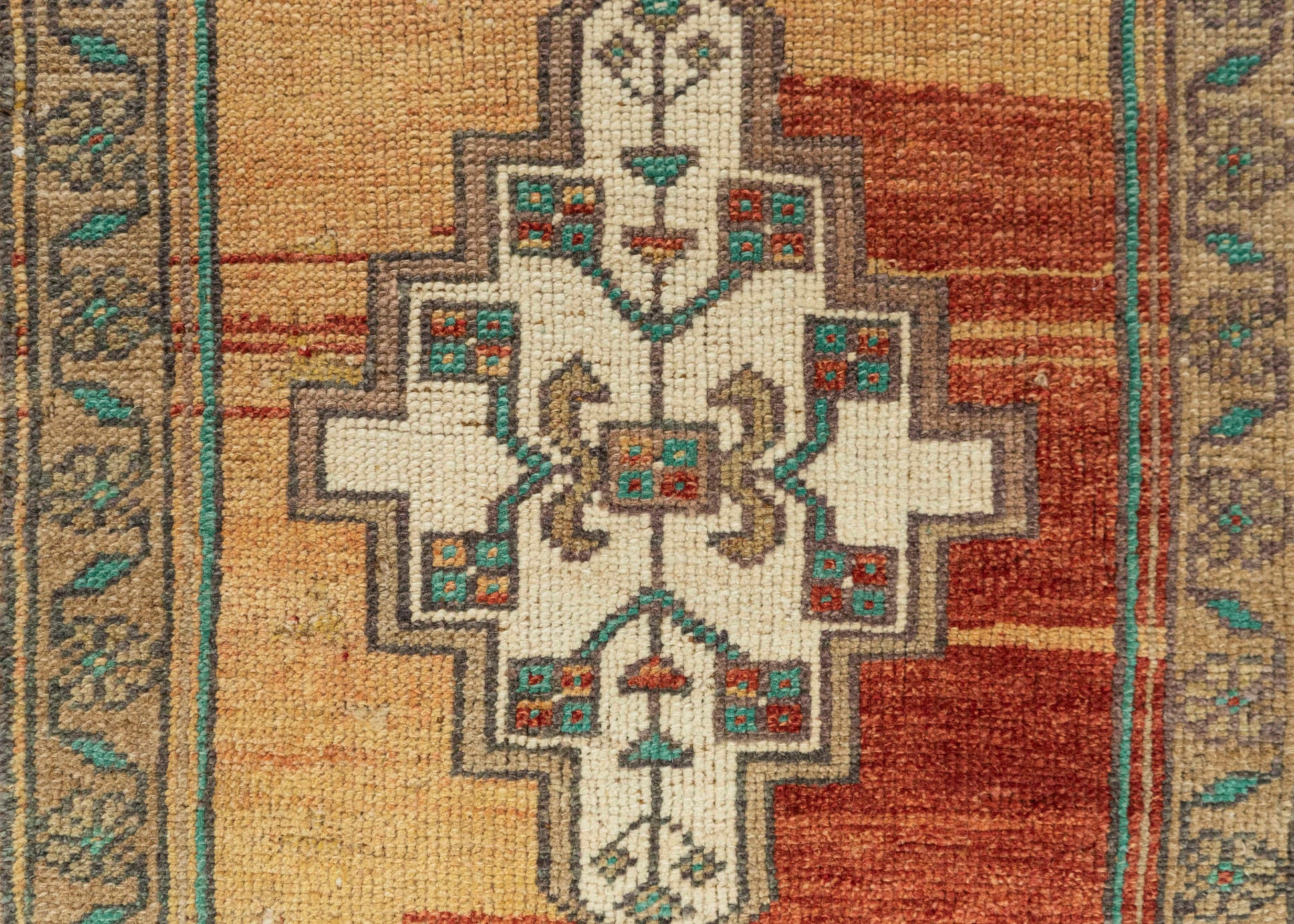 Turkish Mini Rug Oriental Hand Knotted Vintage Rug 1'8" x 3'3" #21222