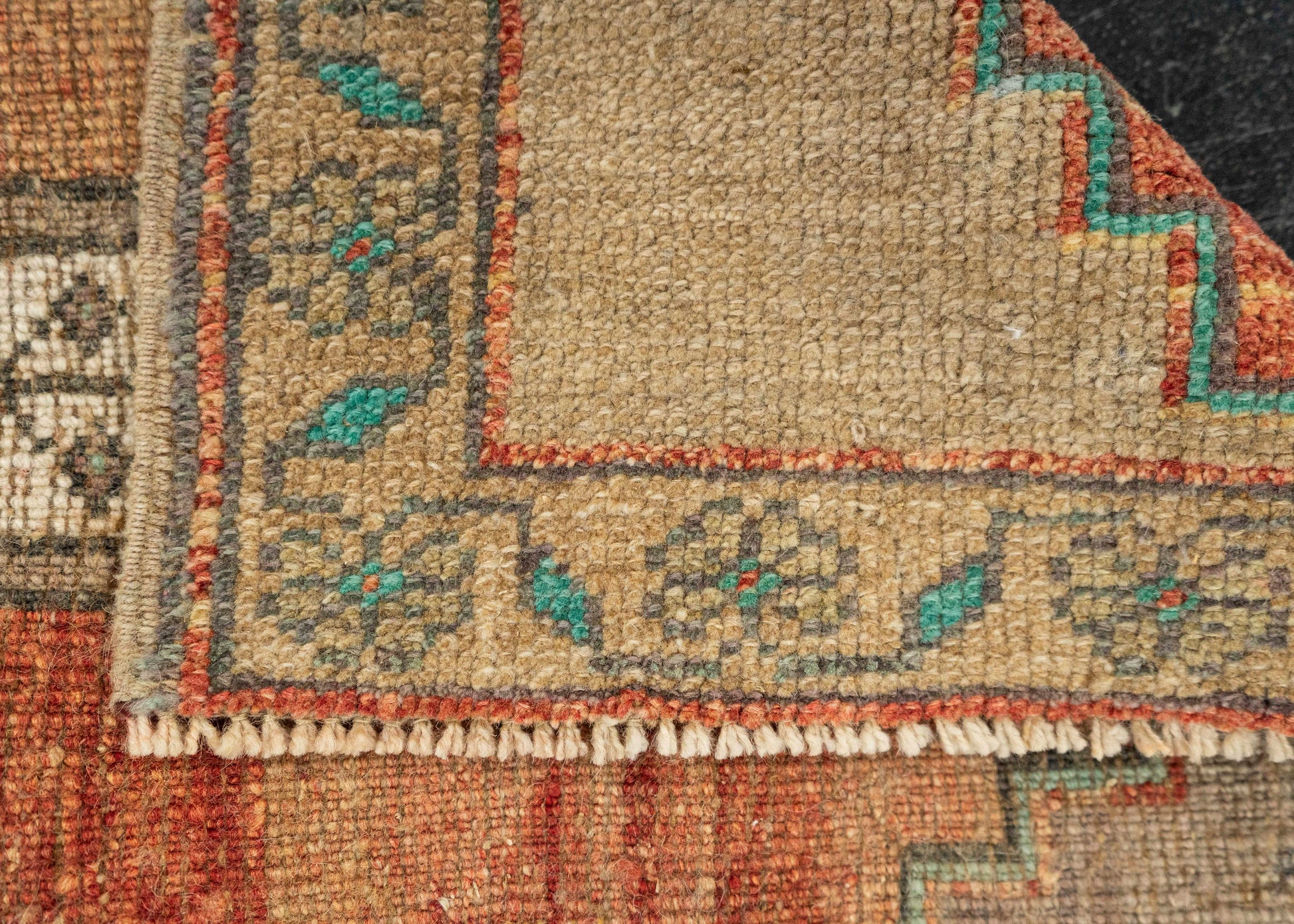 Turkish Mini Rug Oriental Hand Knotted Vintage Rug 1'8" x 3'3" #21222