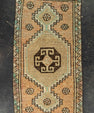 Turkish Mini Rug Oriental Hand Knotted Vintage Rug 1'8" x 3' #21097