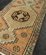 Turkish Mini Rug Oriental Hand Knotted Vintage Rug 1'8" x 3' #21097