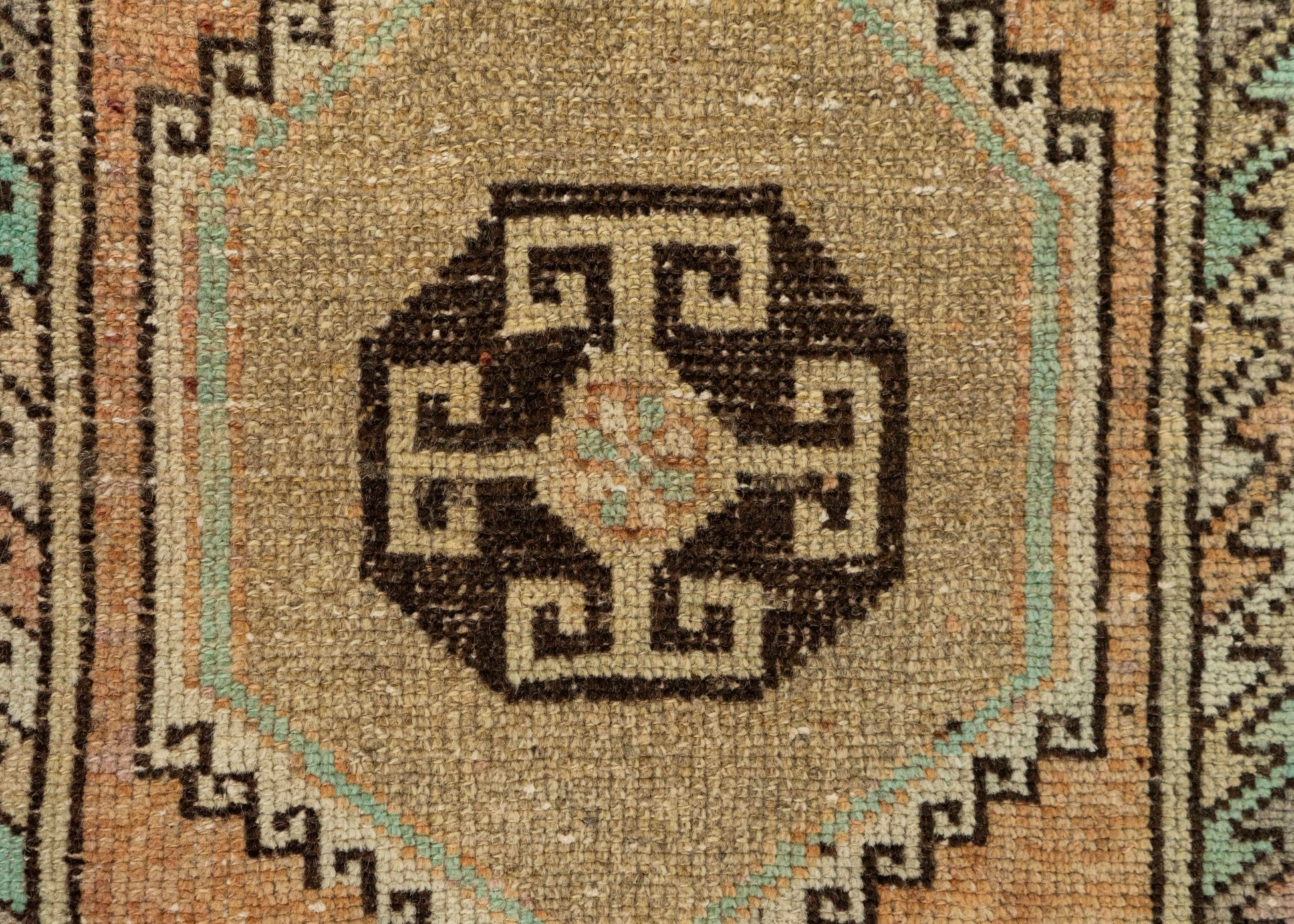 Turkish Mini Rug Oriental Hand Knotted Vintage Rug 1'8" x 3' #21097