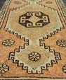 Turkish Mini Rug Oriental Hand Knotted Vintage Rug 1'8" x 3' #21097