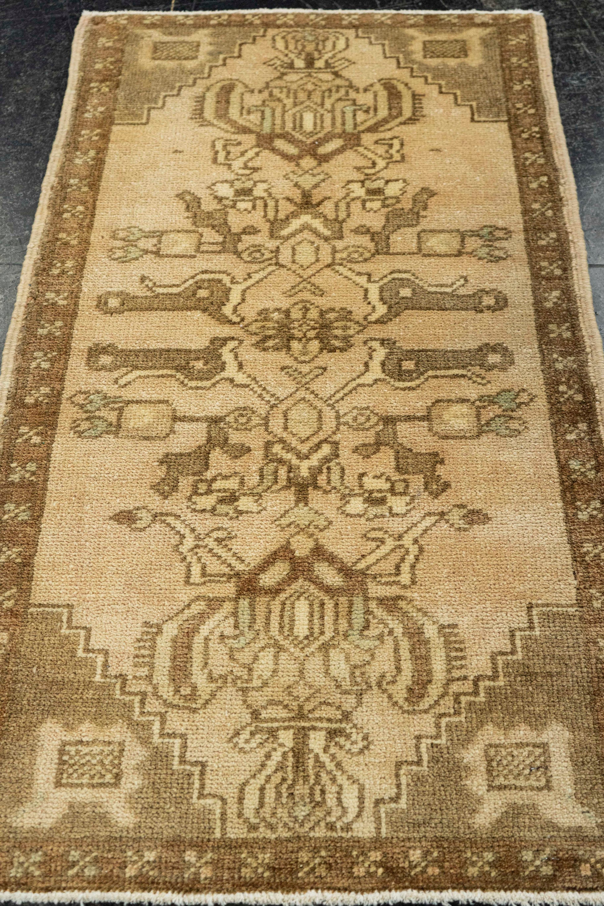 Turkish Mini Rug Oriental Hand Knotted Vintage Rug  1'8" x  2'11" #22005
