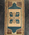 Turkish Mini Rug Oriental Hand Knotted Vintage Rug 1'7" x 3' #21243