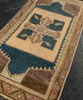 Turkish Mini Rug Oriental Hand Knotted Vintage Rug 1'7" x 3' #21243