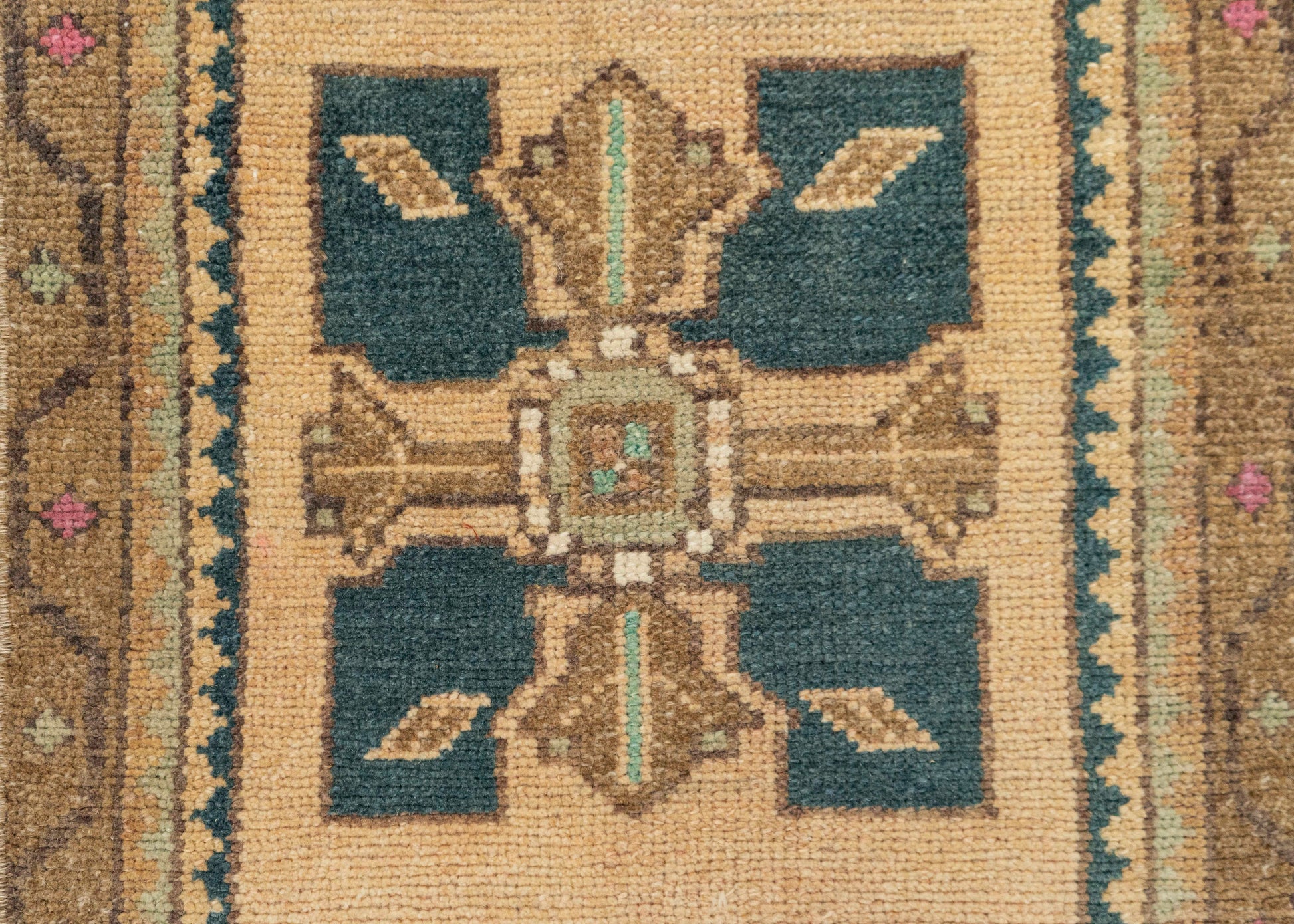 Turkish Mini Rug Oriental Hand Knotted Vintage Rug 1'7" x 3' #21243