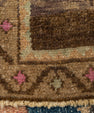 Turkish Mini Rug Oriental Hand Knotted Vintage Rug 1'7" x 3' #21243