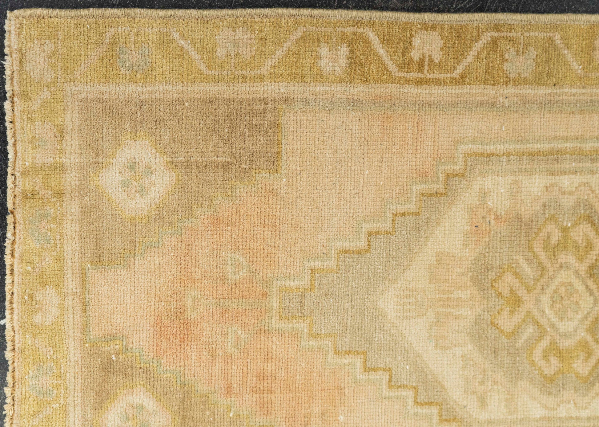Turkish Mini Rug Oriental Hand Knotted Vintage Rug 1'6" x 2'11" #21242