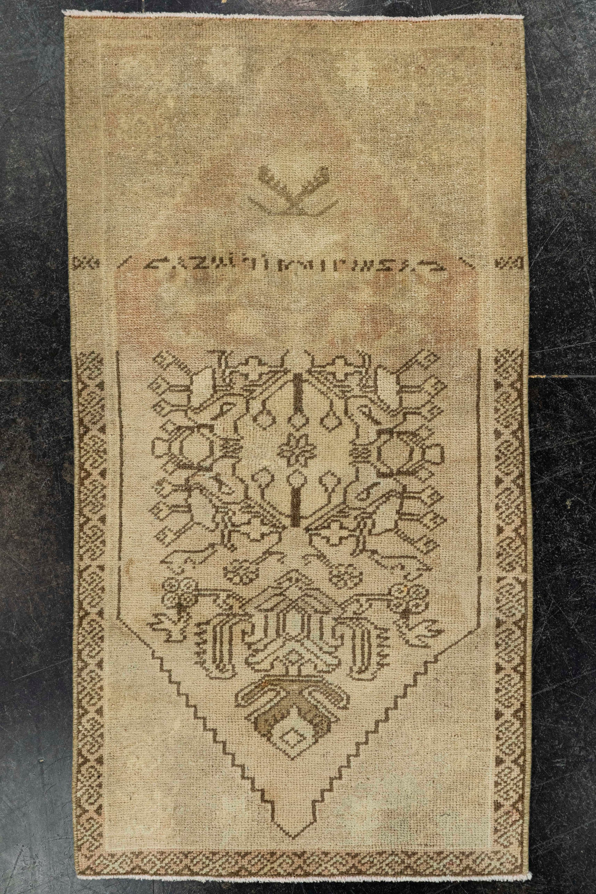 Turkish Mini Rug Oriental Hand Knotted Vintage Rug  1'9" x  3'3" #22061