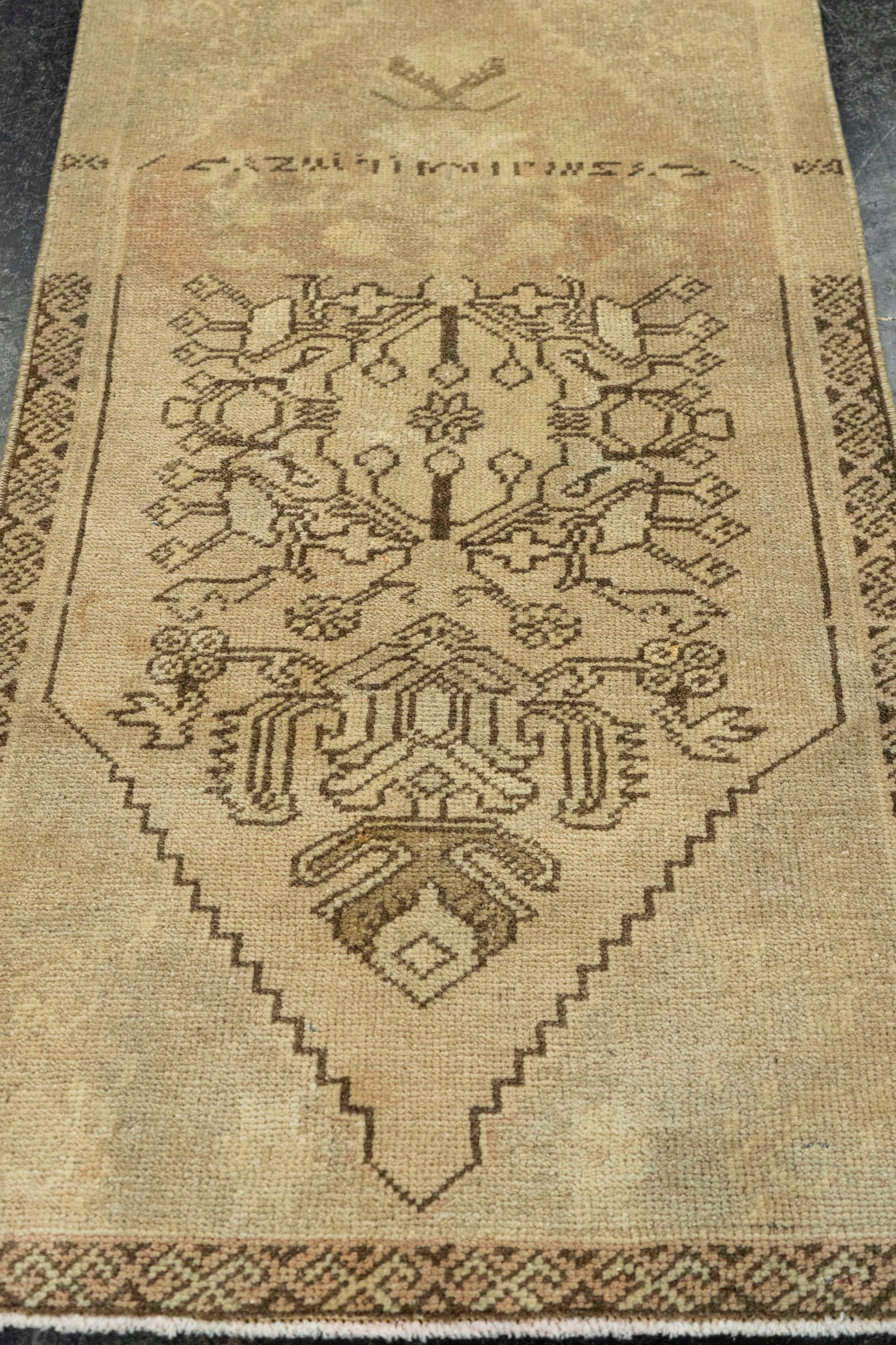 Turkish Mini Rug Oriental Hand Knotted Vintage Rug  1'9" x  3'3" #22061