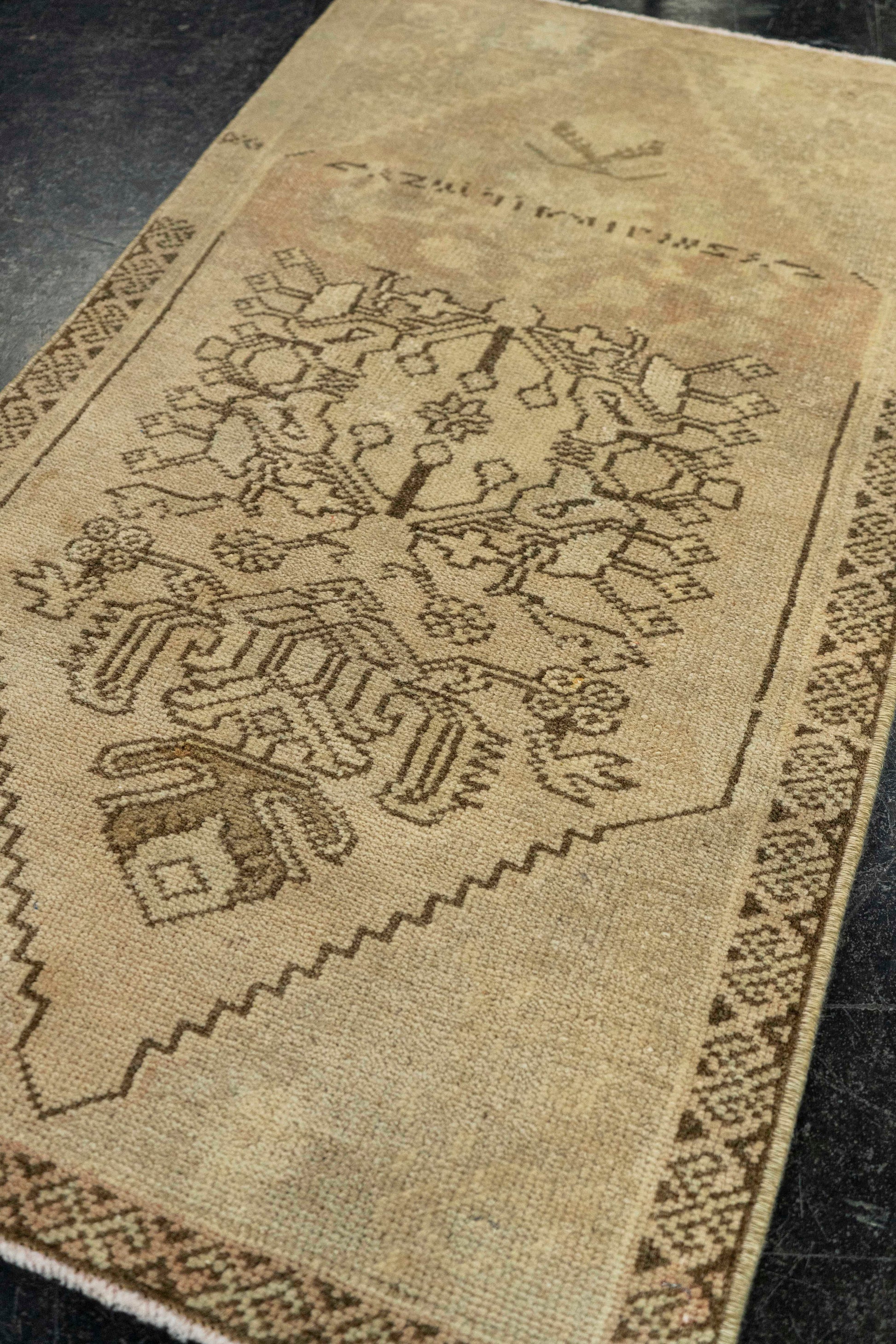 Turkish Mini Rug Oriental Hand Knotted Vintage Rug  1'9" x  3'3" #22061