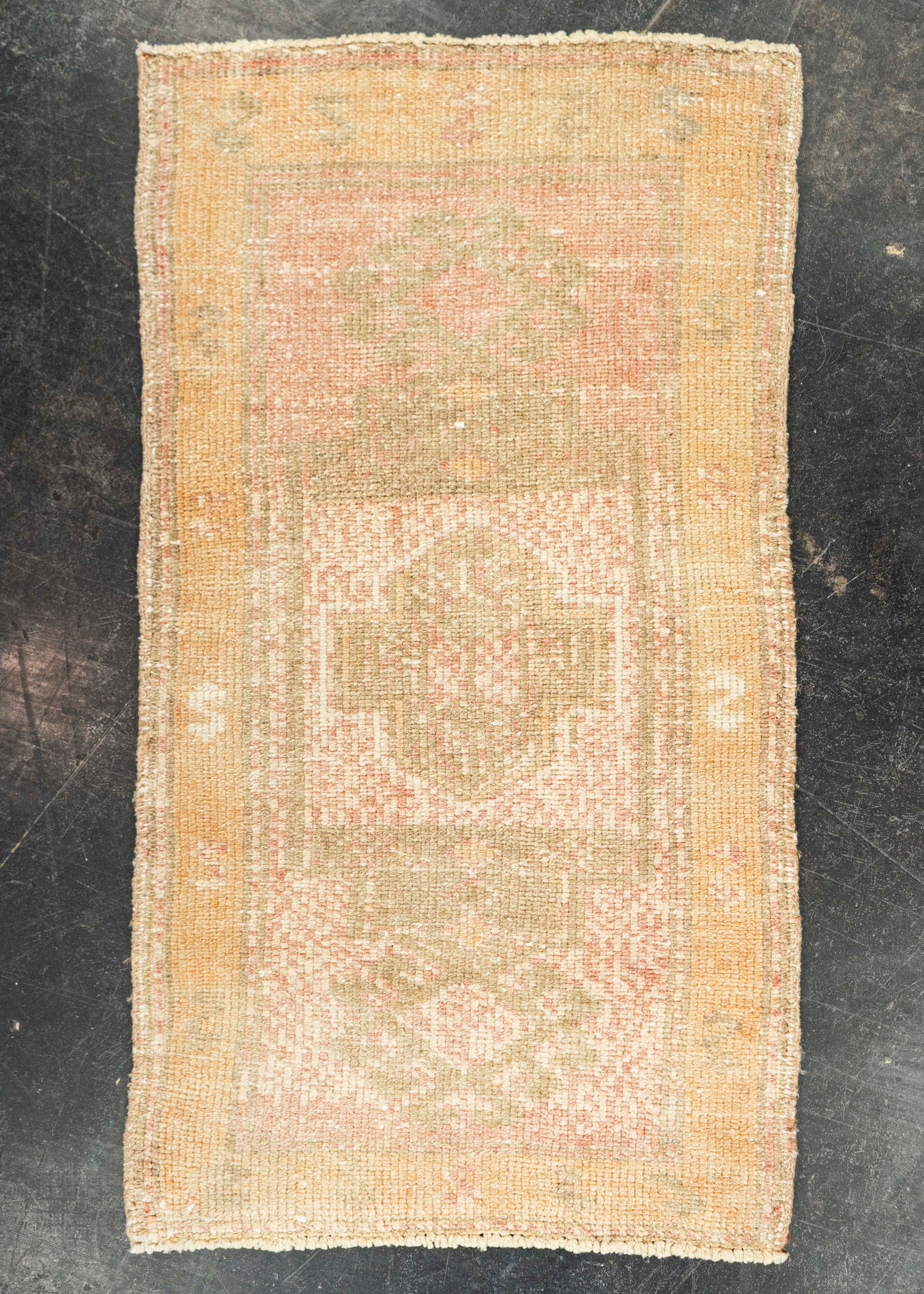 Turkish Mini Rug Oriental Hand Knotted Vintage Rug 1'8" x 2'11" #21265