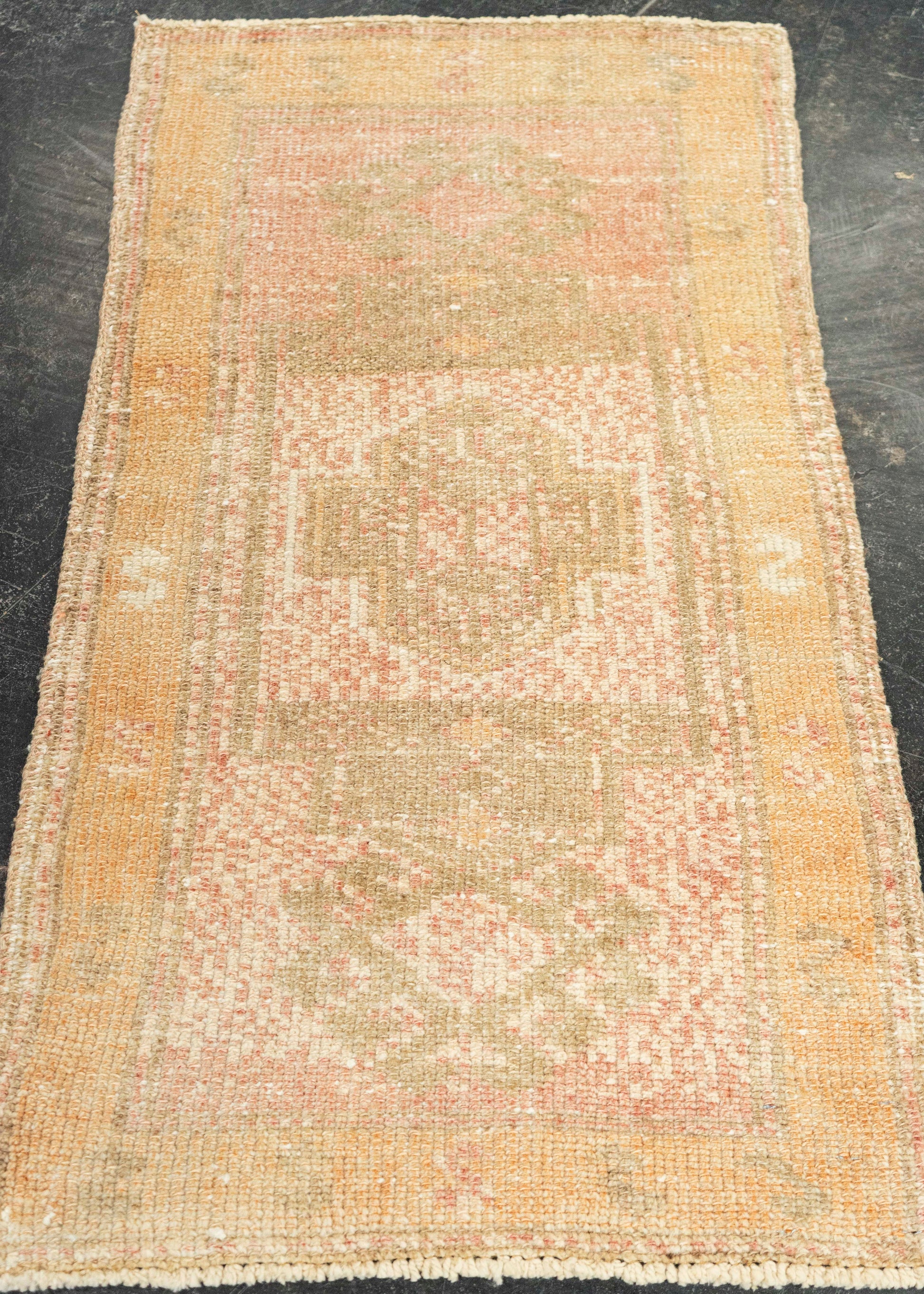 Turkish Mini Rug Oriental Hand Knotted Vintage Rug 1'8" x 2'11" #21265