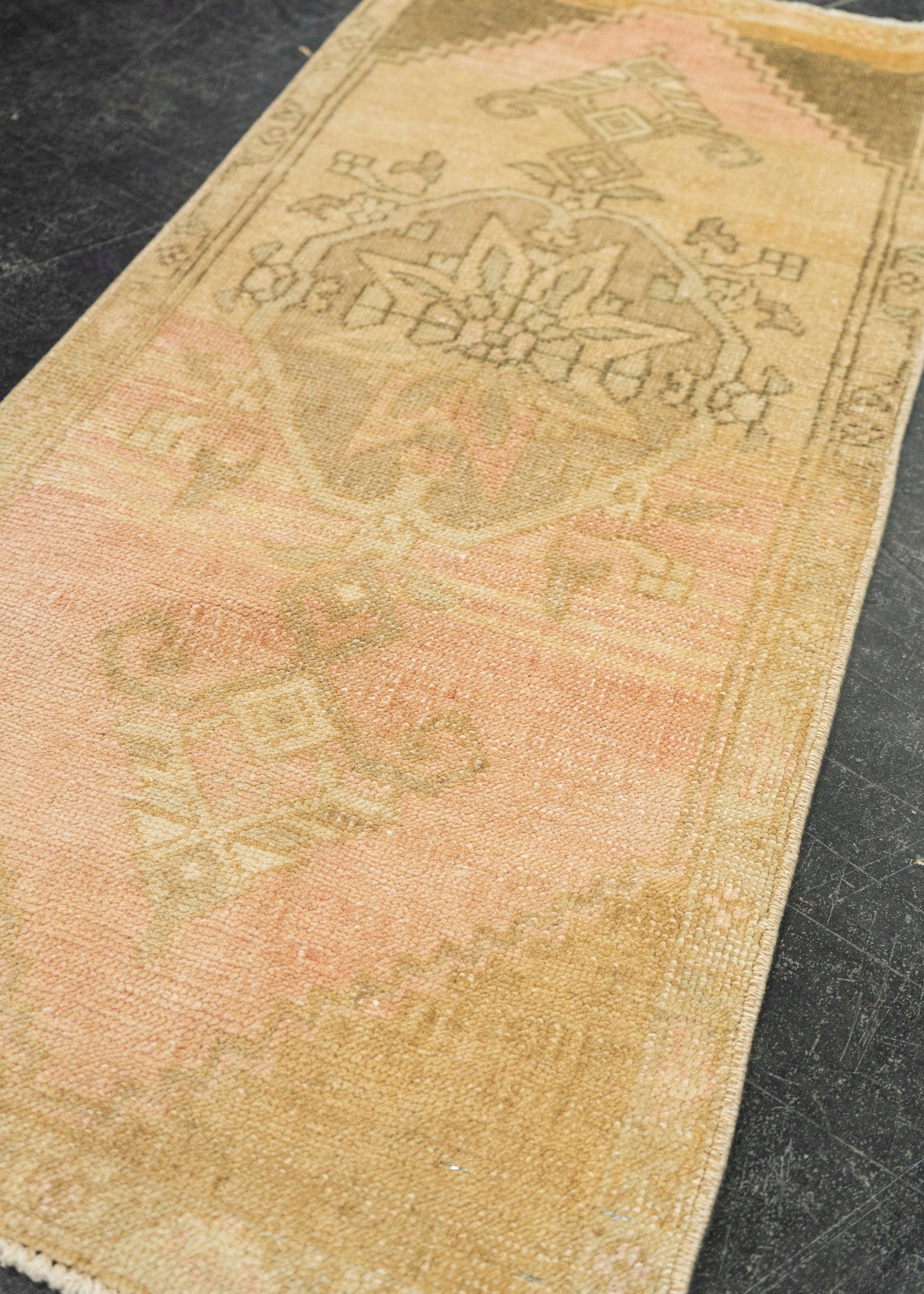Turkish Mini Rug Oriental Hand Knotted Vintage Rug 1'7" x 3'5" #21266
