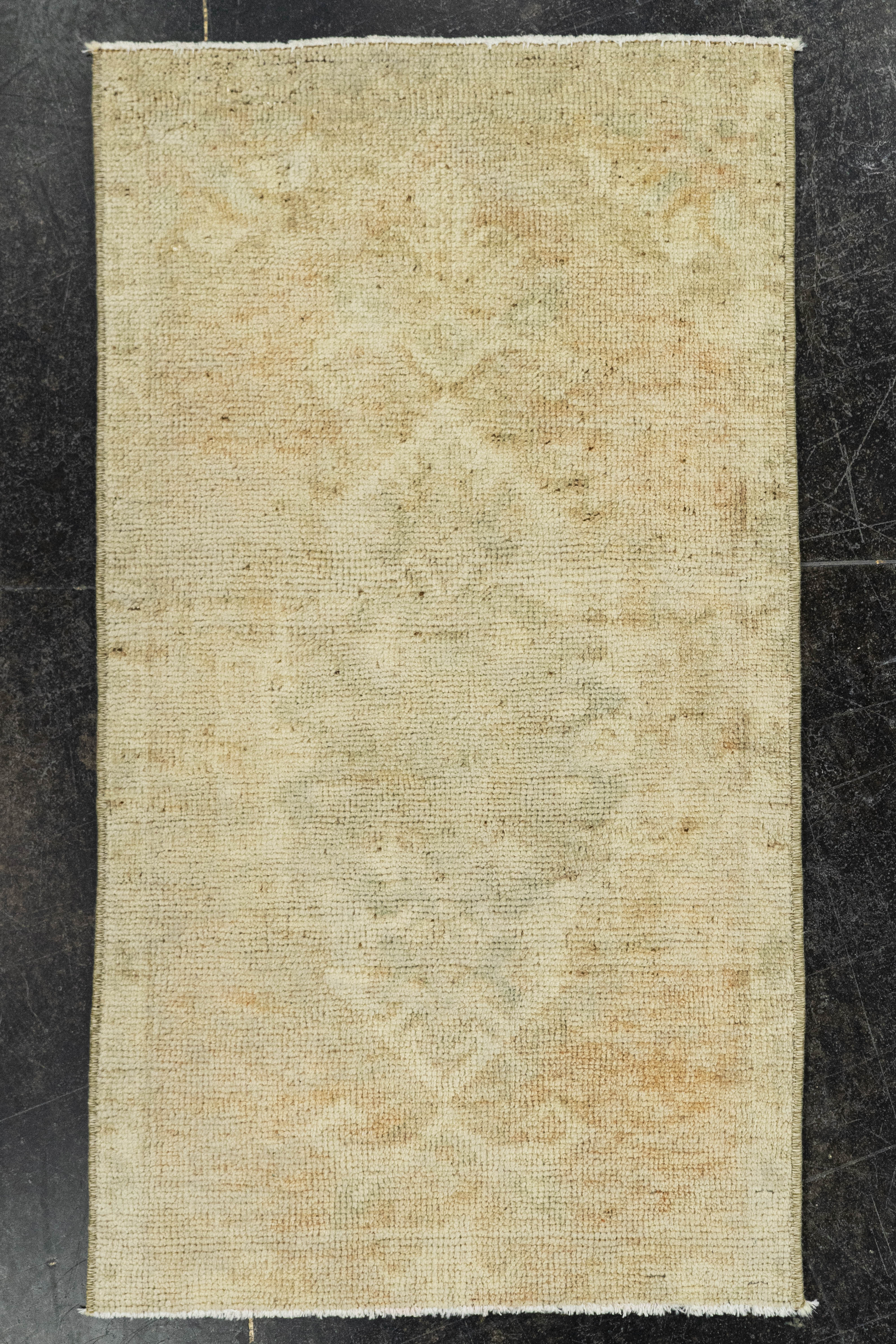 Turkish Mini Rug Oriental Hand Knotted Vintage Rug 1'6