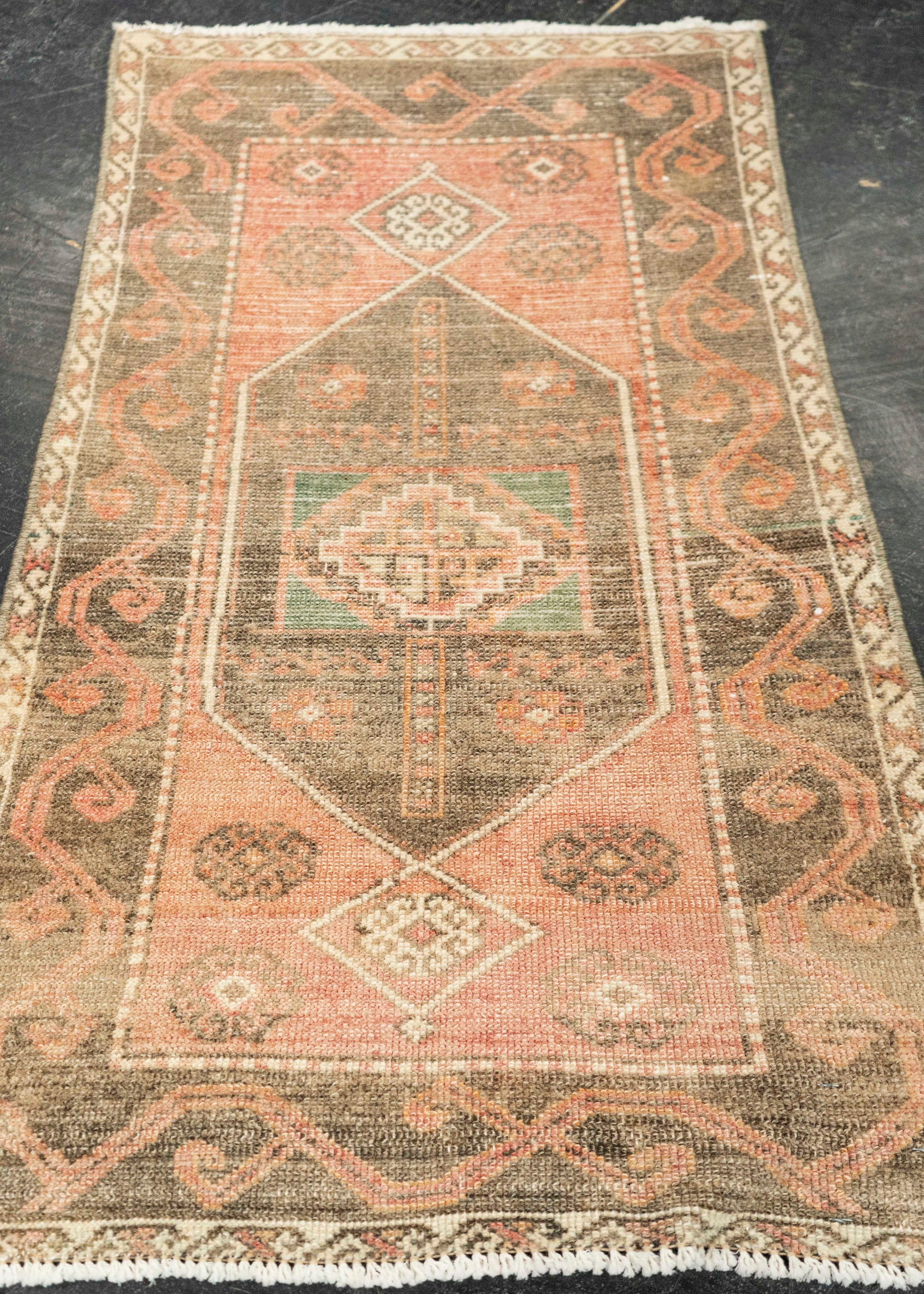 Turkish Mini Rug Oriental Hand Knotted Vintage Rug 1'8" x 2'11" #21094