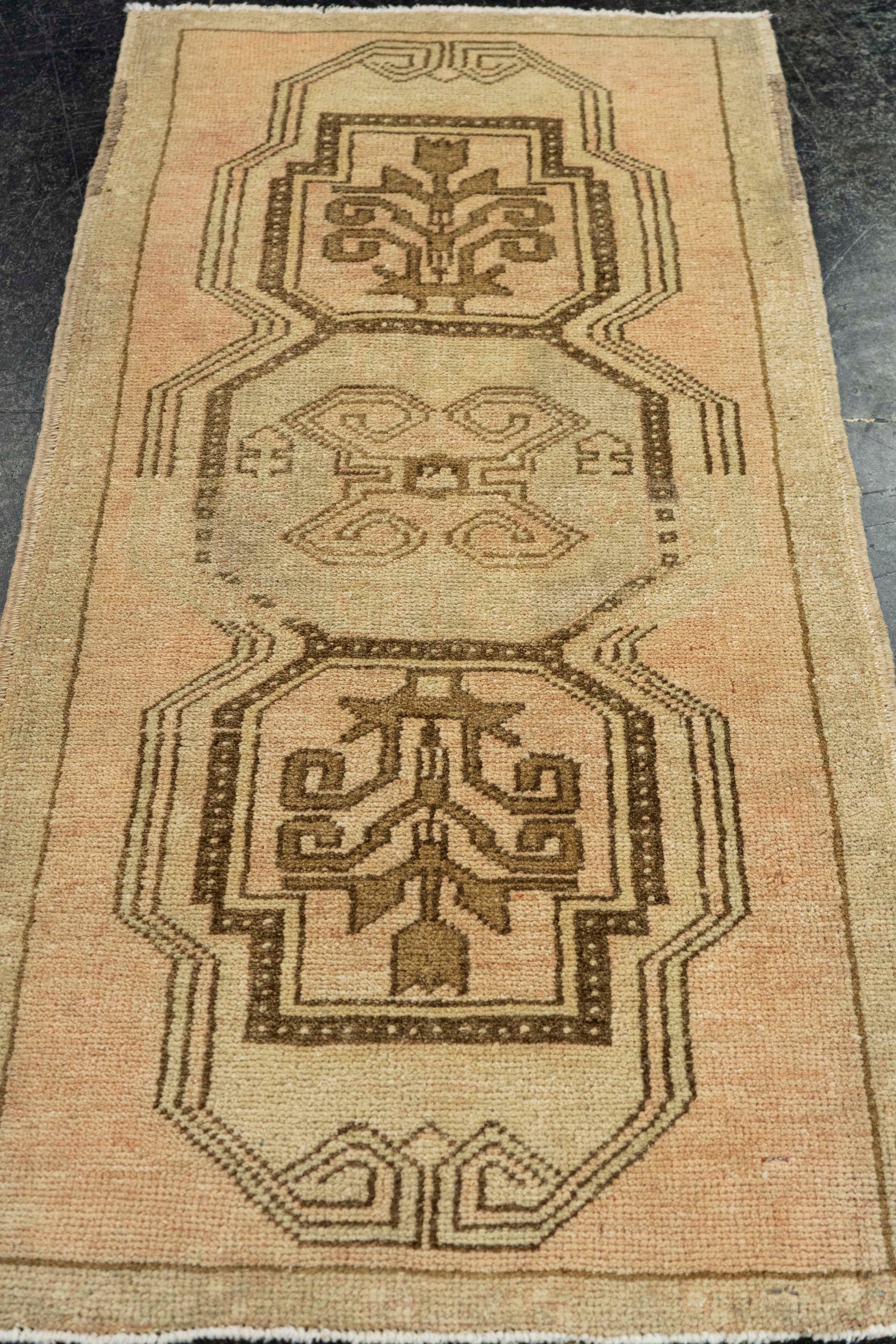 Turkish Mini Rug Oriental Hand Knotted Vintage Rug  1'8" x  3'3" #22038