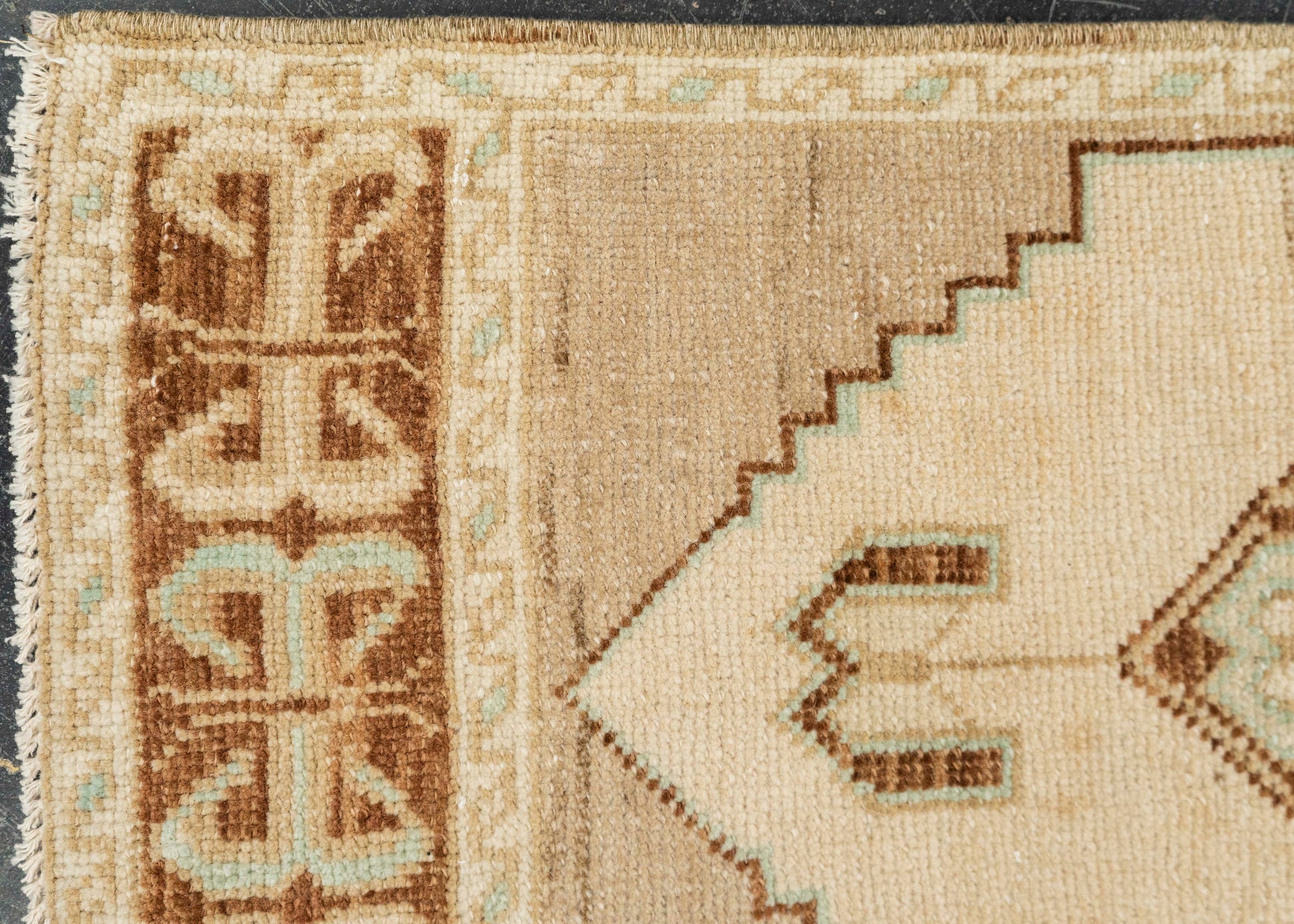 Turkish Mini Rug Oriental Hand Knotted Vintage Rug 1'2" x 3'4" #21042