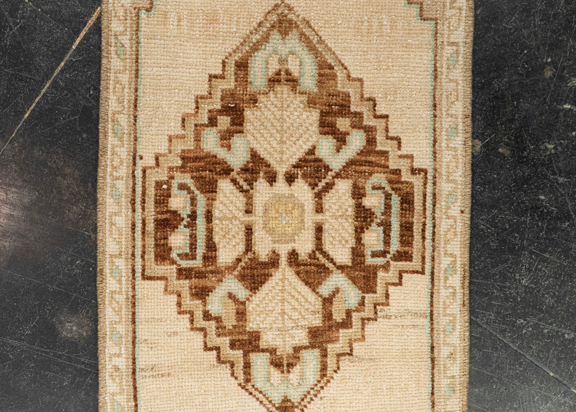 Turkish Mini Rug Oriental Hand Knotted Vintage Rug 1'2" x 3'4" #21042