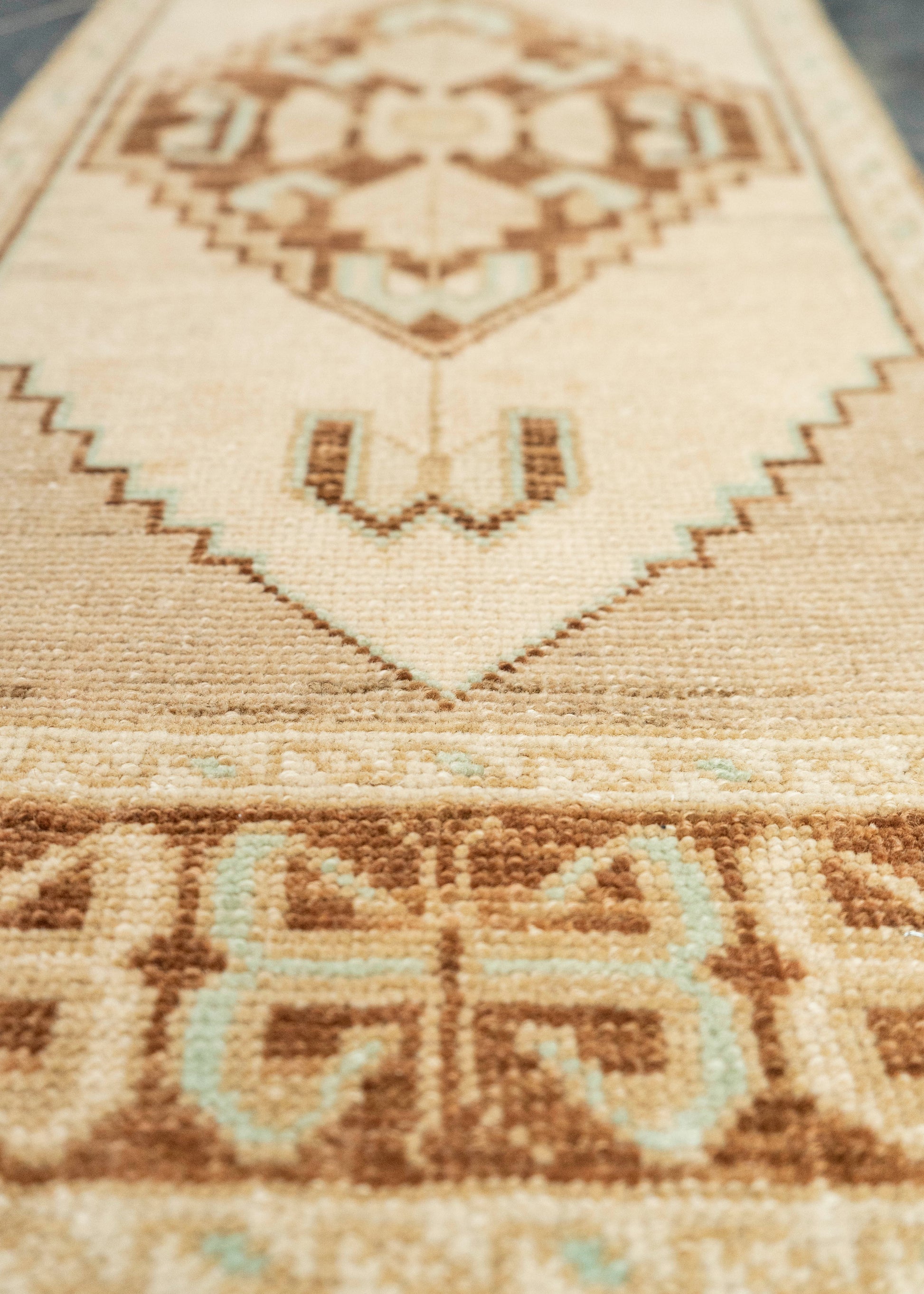 Turkish Mini Rug Oriental Hand Knotted Vintage Rug 1'2" x 3'4" #21042