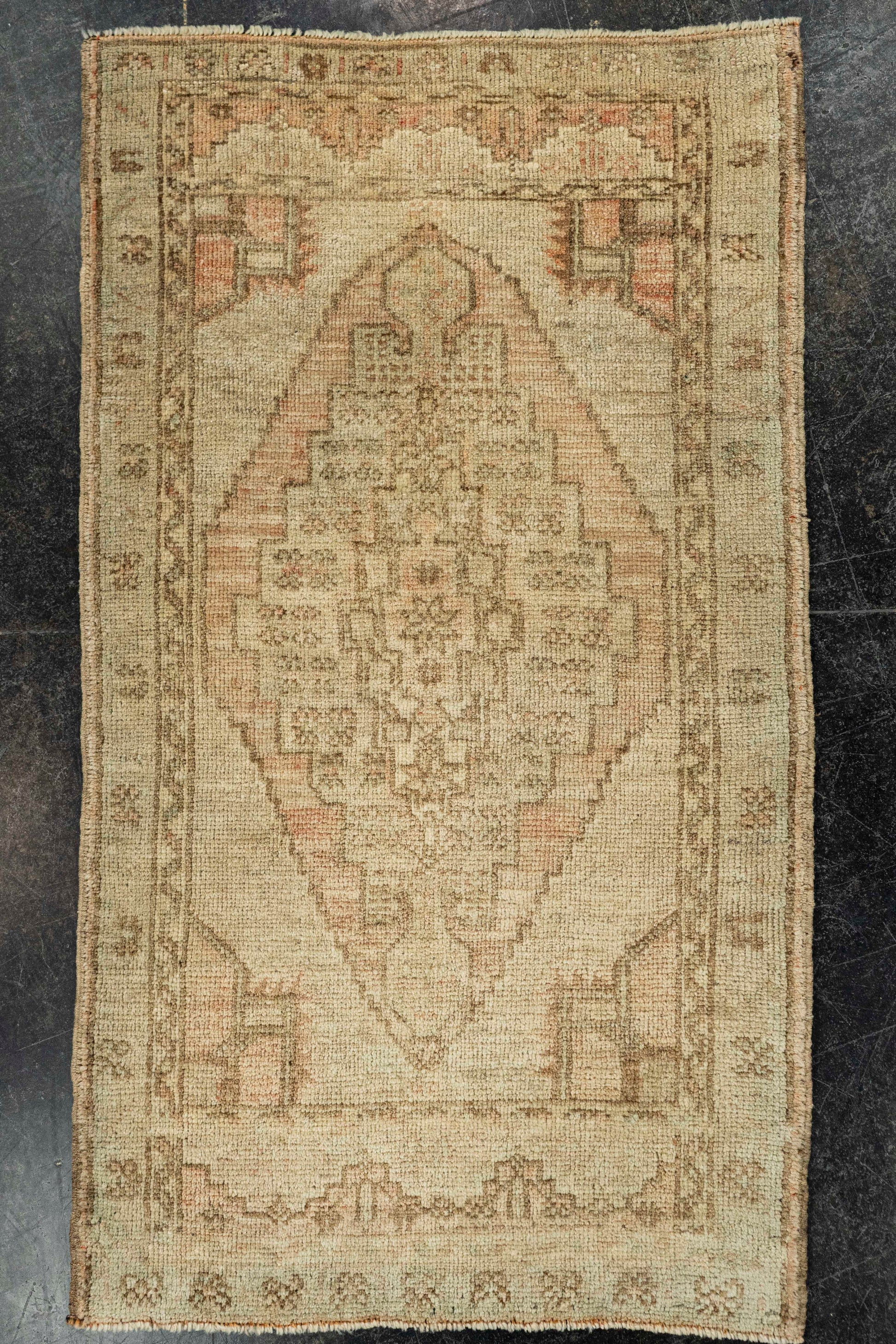 Turkish Mini Rug Oriental Hand Knotted Vintage Rug  1'11" x  3'5" #22108