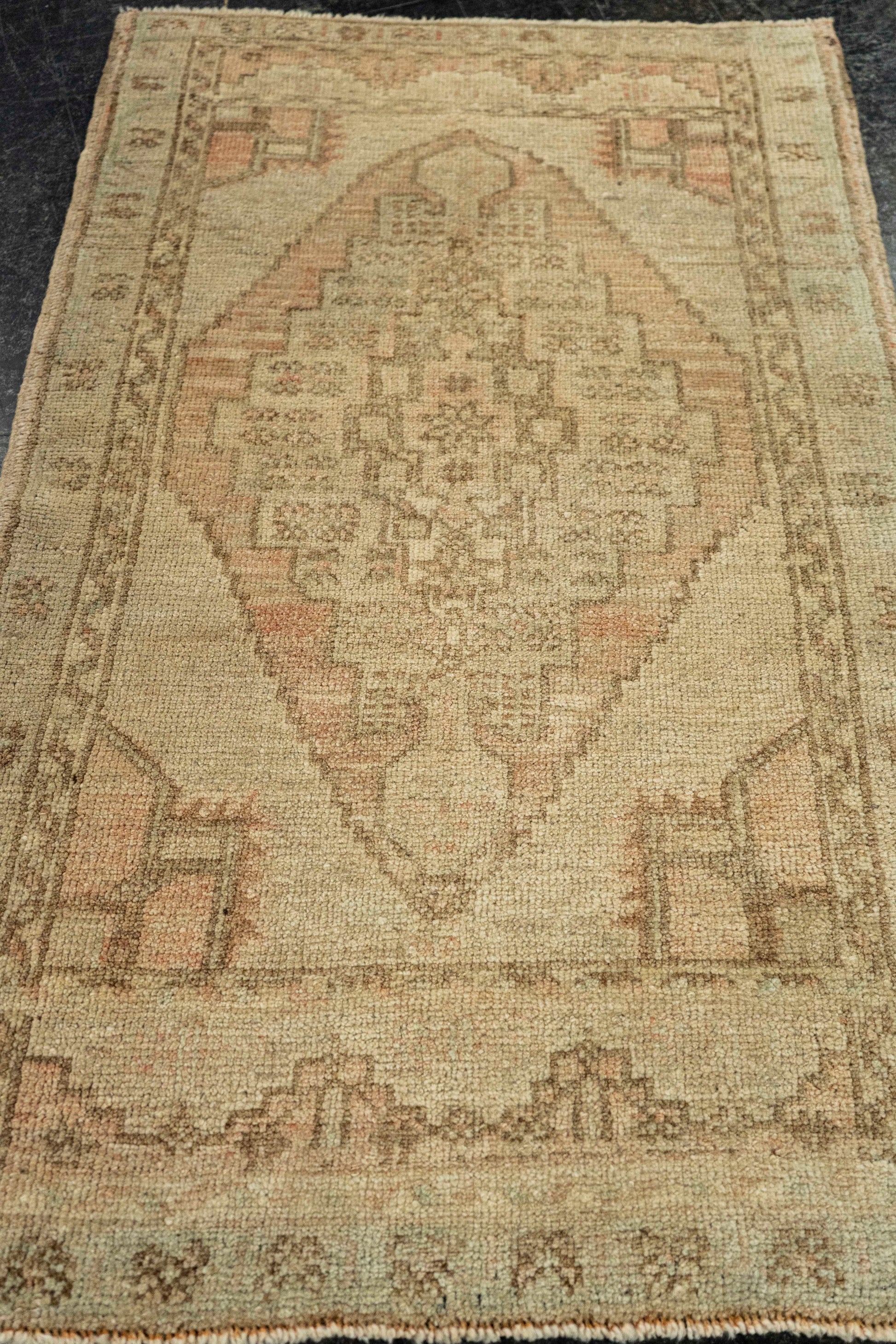 Turkish Mini Rug Oriental Hand Knotted Vintage Rug  1'11" x  3'5" #22108