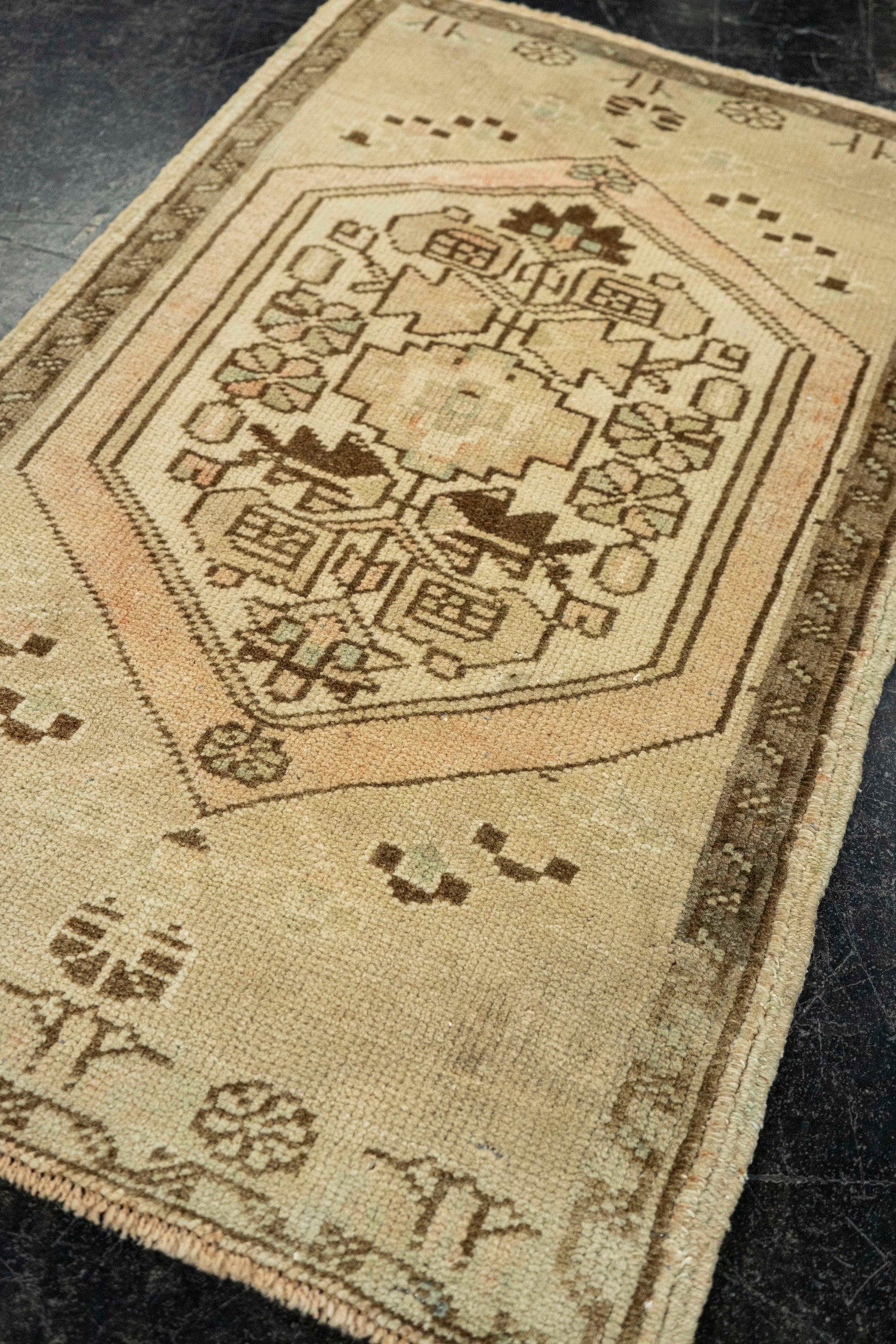 Turkish Mini Rug Oriental Hand Knotted Vintage Rug  1'8" x  2'8" #22002